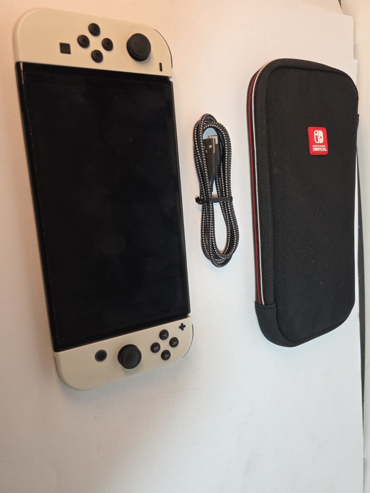 Nintendo Switch OLED Model Handheld Gaming Console White Black USB-C