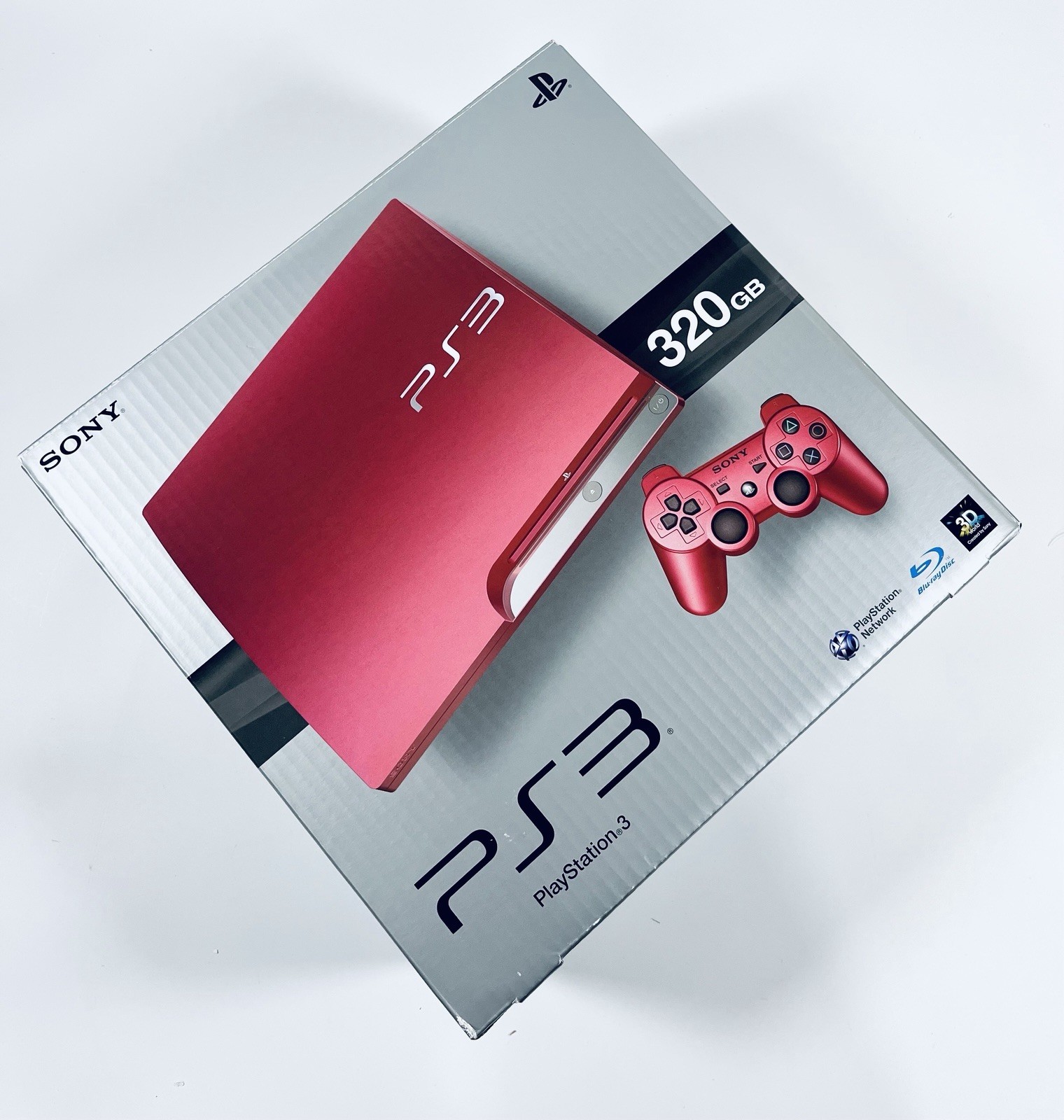 🎮❤️ Sony PS3 Scarlet Red 320GB CECH-3000B Limited Color Boxed Tested Japan🎮❤️