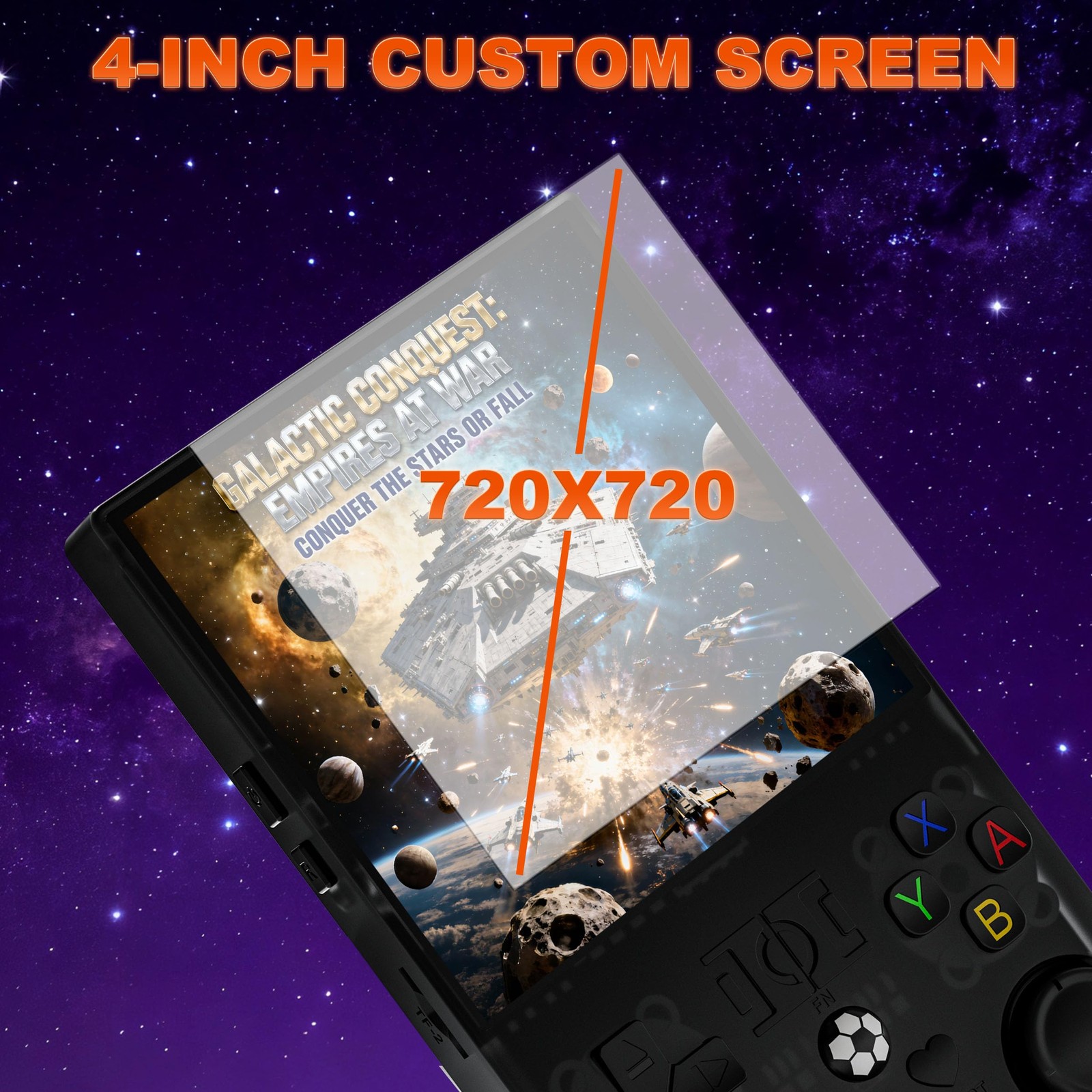 R36MAX Retro Handheld Game Console, 4.0 Inch IPS Screen, 64G TF Card, 4000mAh