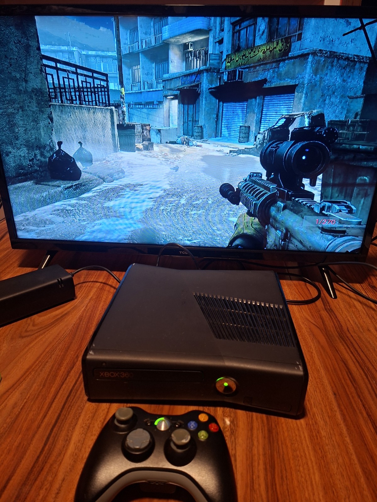 XBOX 360 Slim 250GB Console BUNDLE Microsoft TESTED (Used) Matte Black
