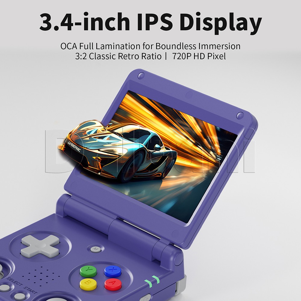 RG 34XXSP Anbernic Indigo Handheld Retro Game Console 3.4″ H700 3300mAH Linux