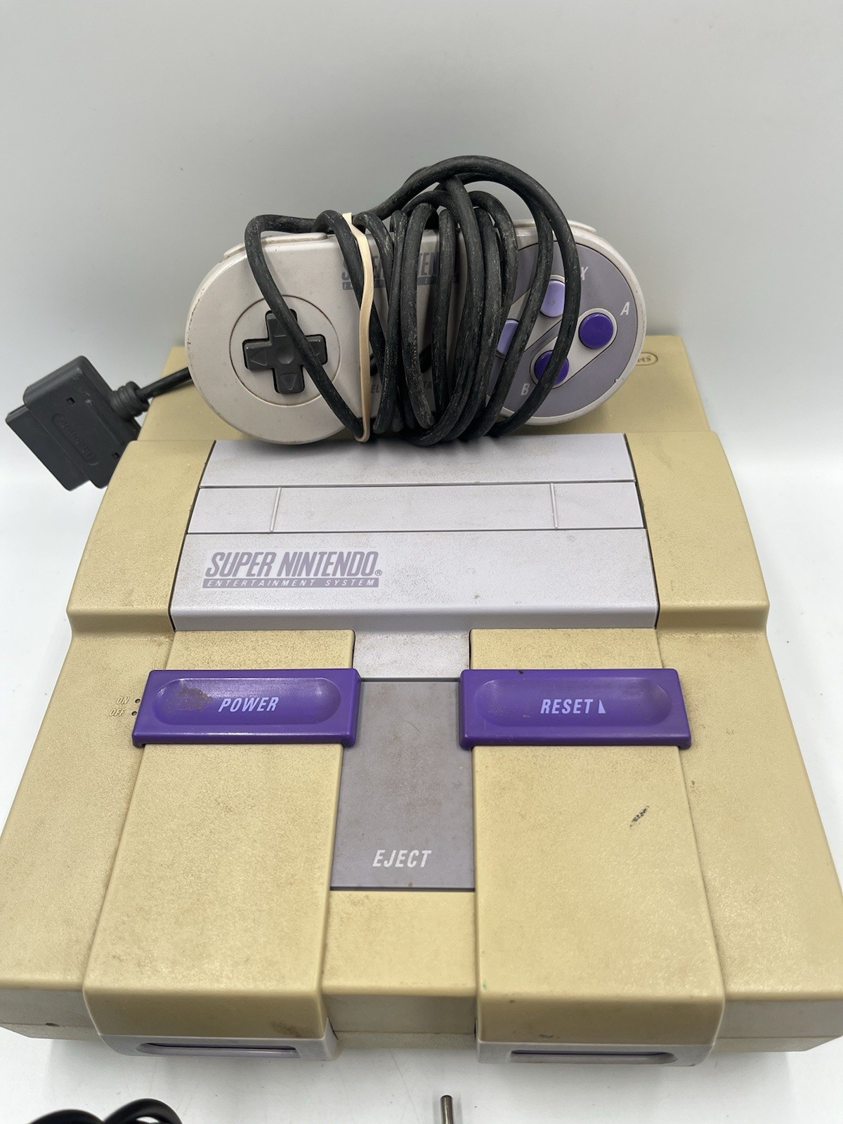 Super Nintendo SNES Console Bundle Oem With Controller All Cables Tested
