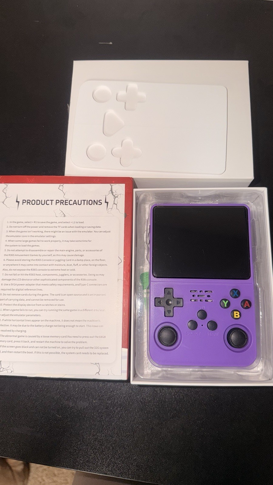 R36S Game Master Handheld Console 3.5″ IPS 64GB Purple