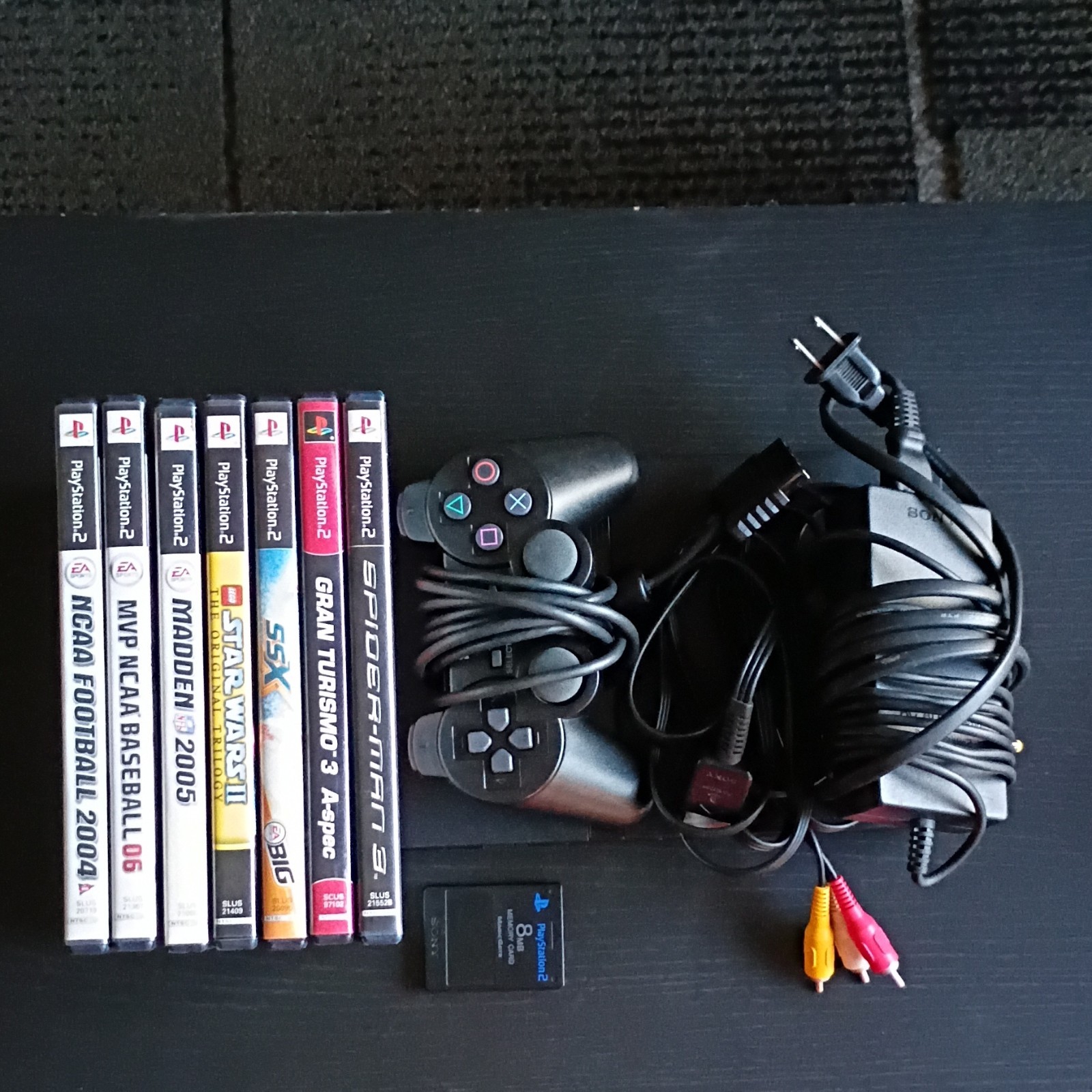 PS2 Slim Console Spiderman 3 Bundle: 7 Games, Controller & Memory Card (Tested)