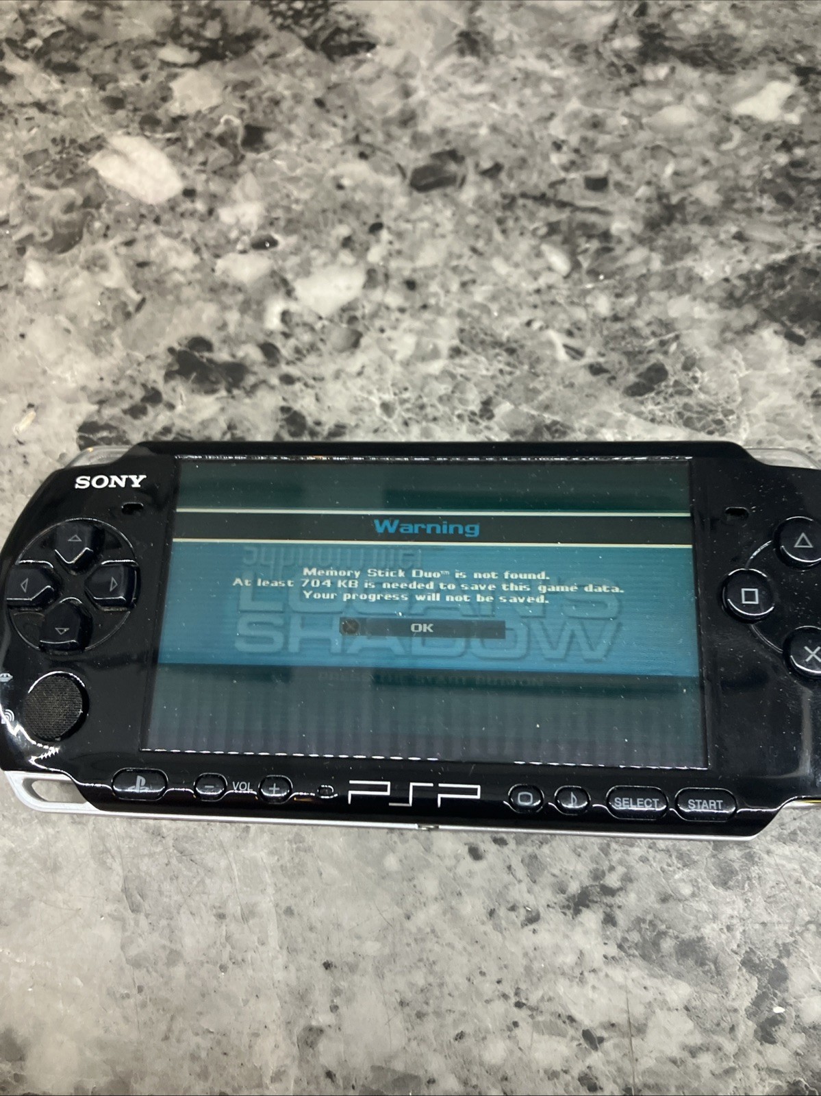 Guaranteed Work Sony PSP-3001 Black PSP Slim W/Charger *needs Memory Stick*