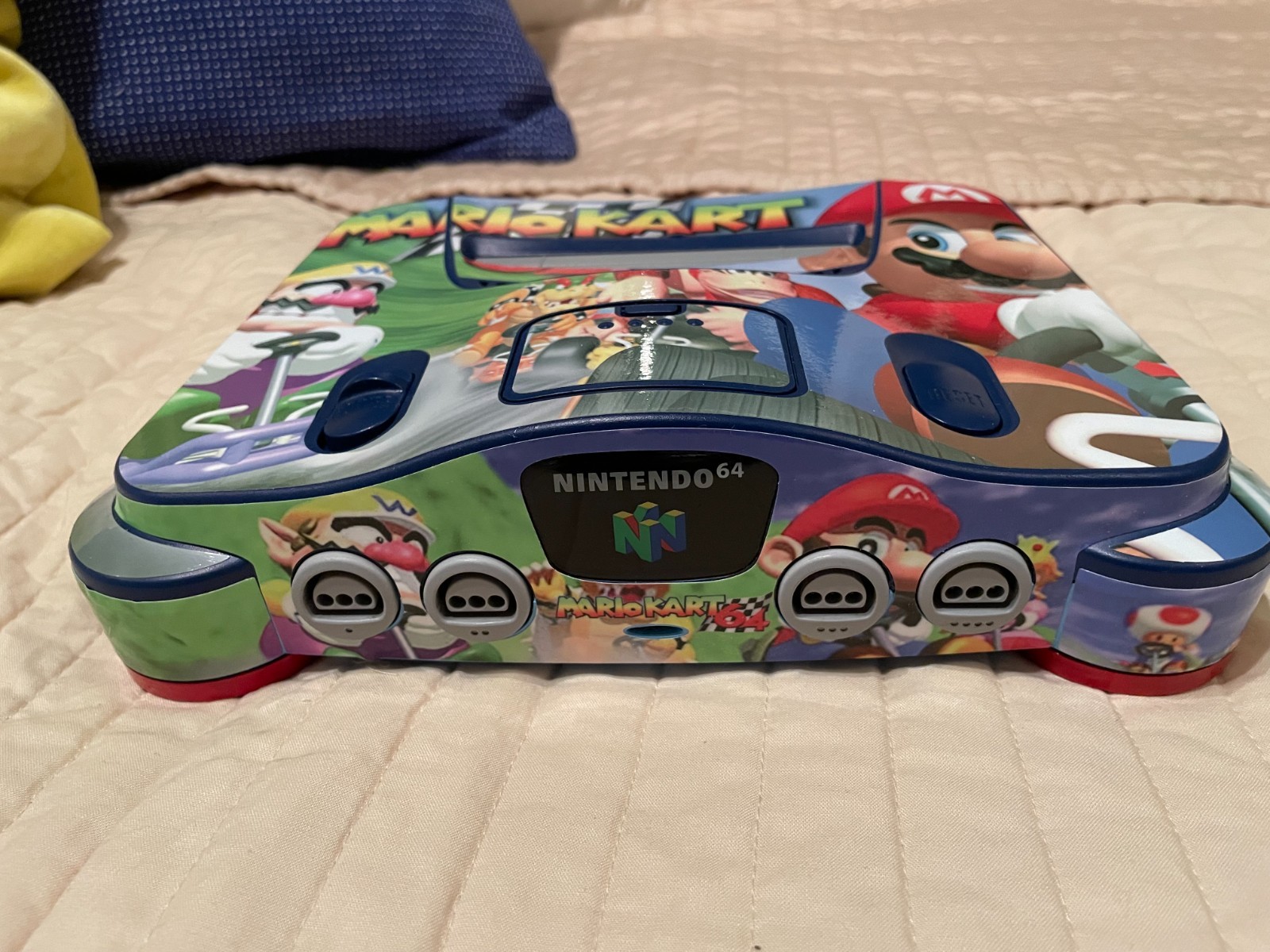 Nintendo 64 Console -Painted Blue/Light Blue/Red SuperMario Kart 3d Decals