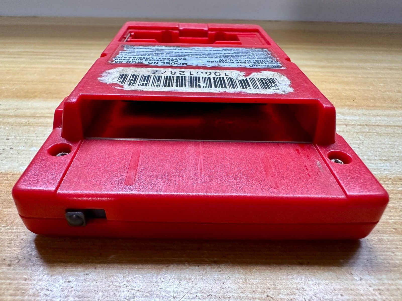Nintendo Gameboy Pocket MGB-001 Flame Crimson Red Handheld System Console