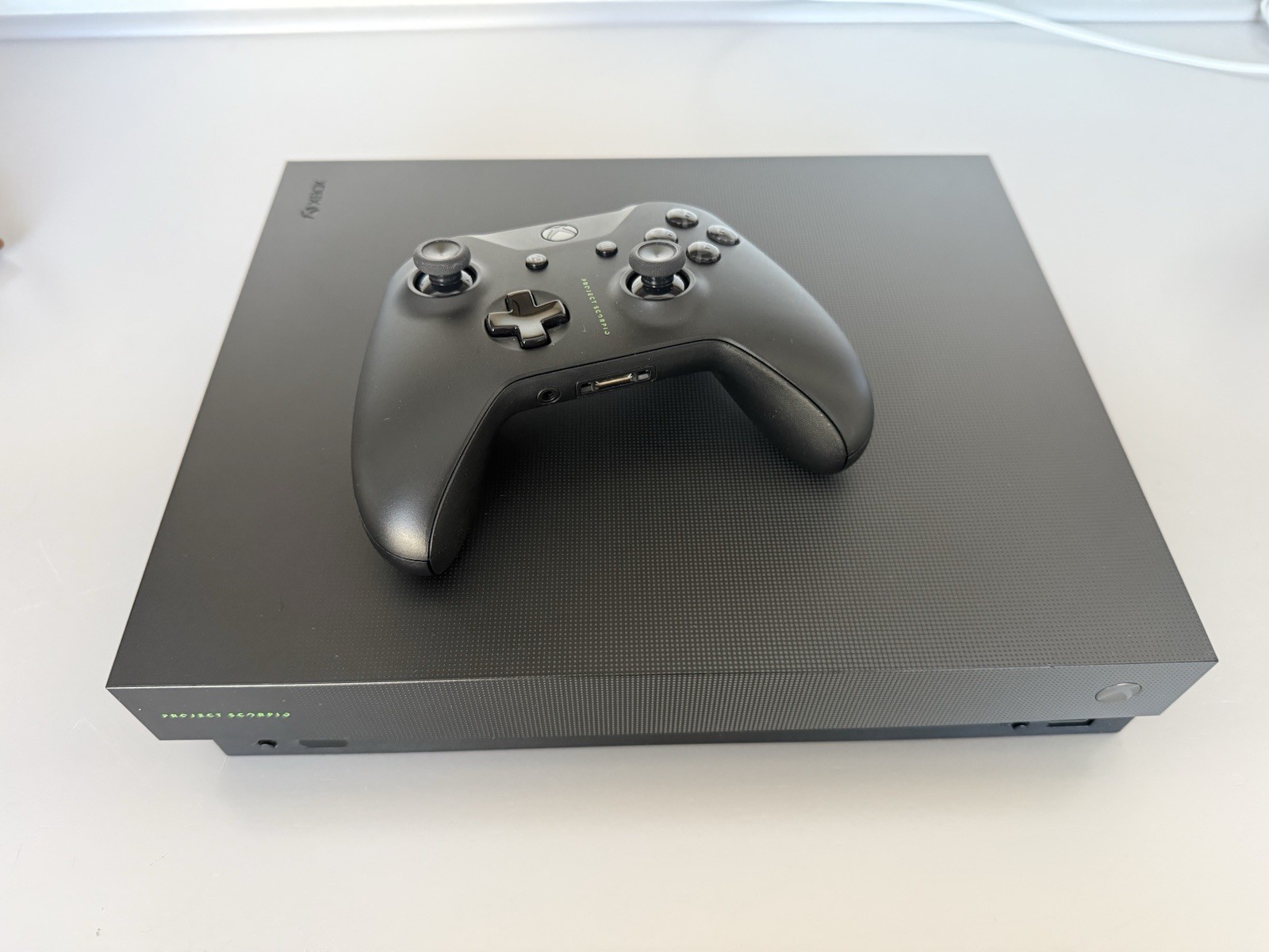 Xbox One X Scorpio Edition 1TB – W/ Controller & Cables- Tested & Works