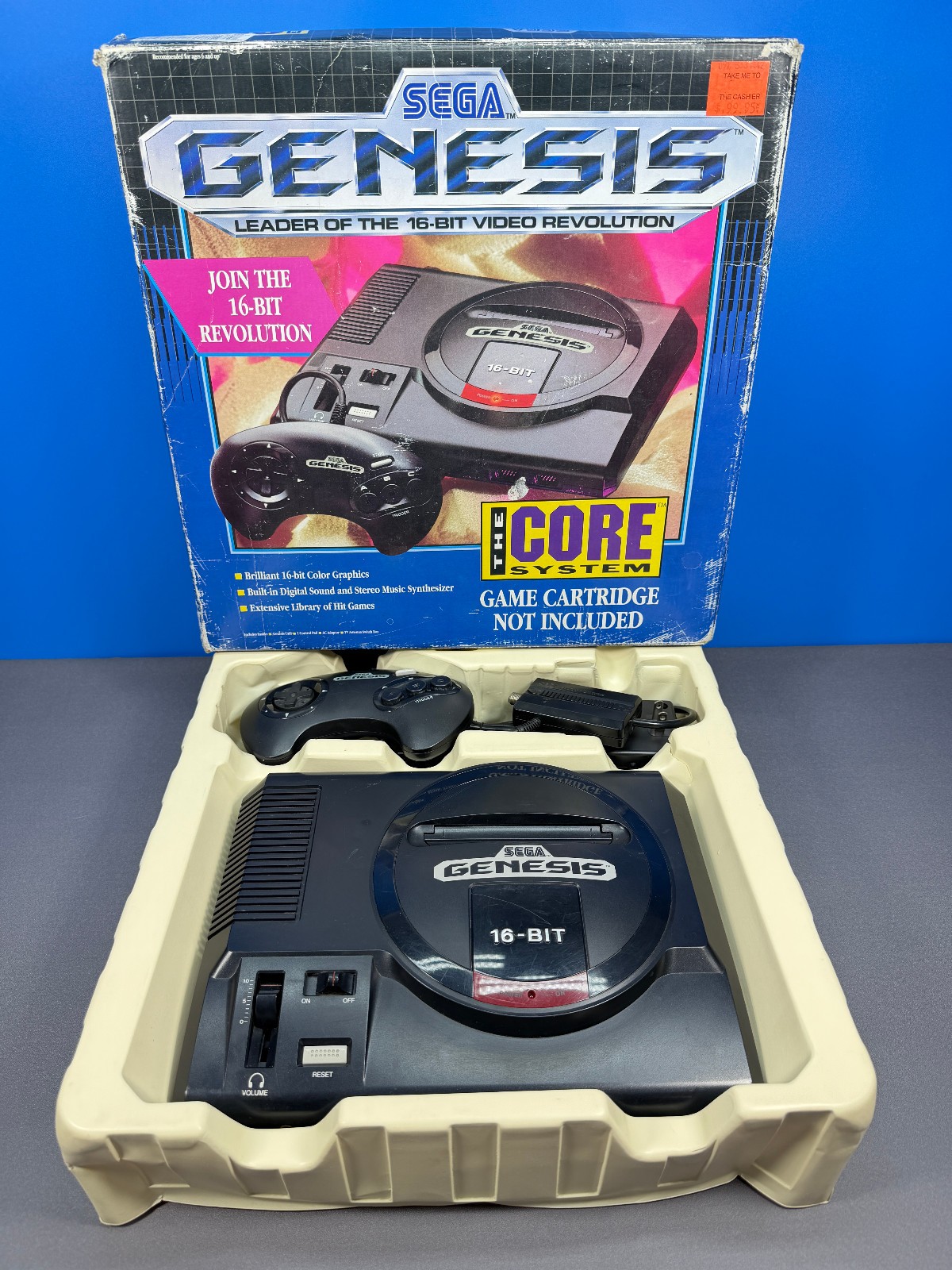 SEGA GENESIS MODEL 1 CORE SYSTEM CONSOLE MK-1611 COMPLETE IN BOX CIB TESTED