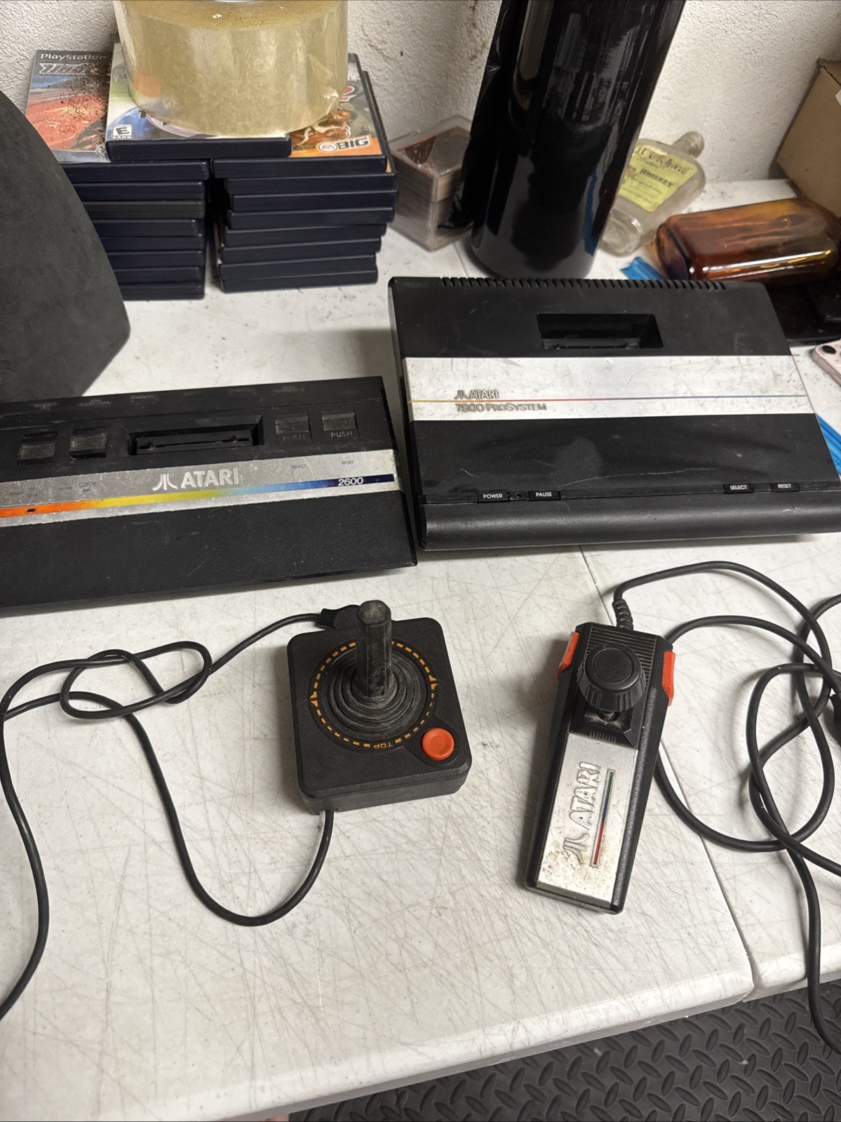 Two Atari 2600+ 7800 ProSystem Retro Vintage Video Game Console