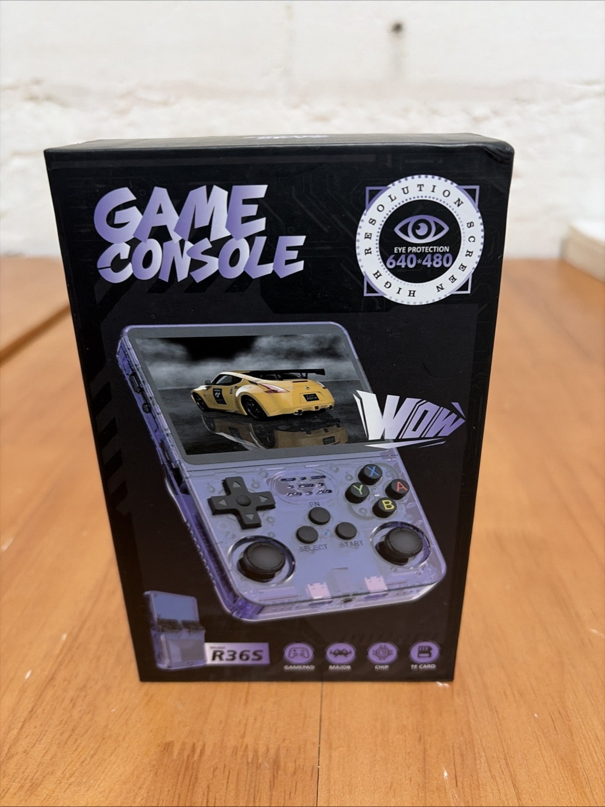 R36S Retro Handheld Game Console – 64GB – Blue – 10K+ Games – New in Box Purple