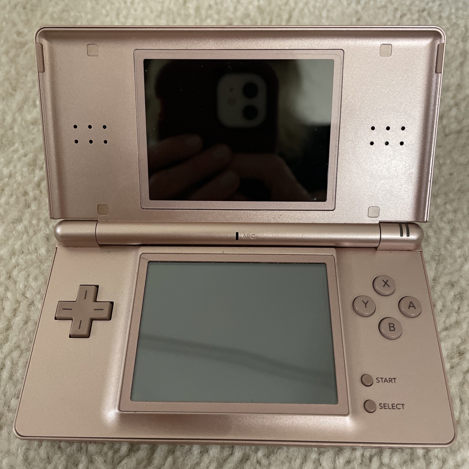 Nintendo DS Lite Handheld Console – METALLIC ROSE GOLD – w/ Slot And GAME!