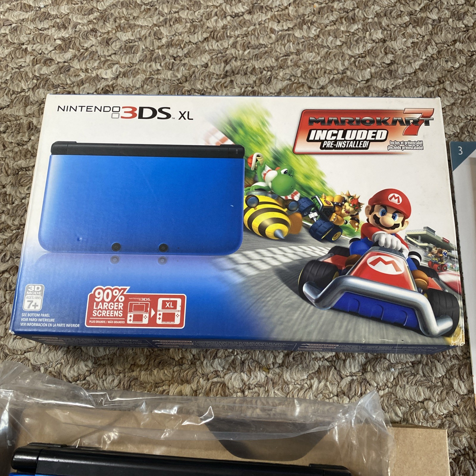 Nintendo 3DS XL Handheld System – Blue/Black USA In Box CiB With Charger
