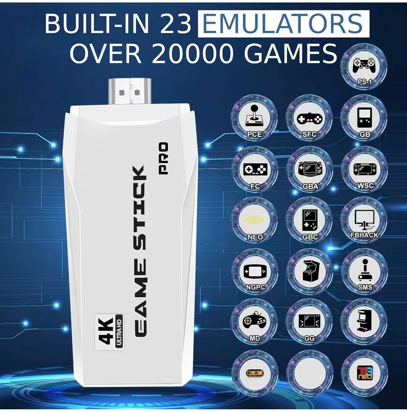 New Retro Game Console, Classic Video Games with 4K HDMI, 20,000+ Games and 23 E