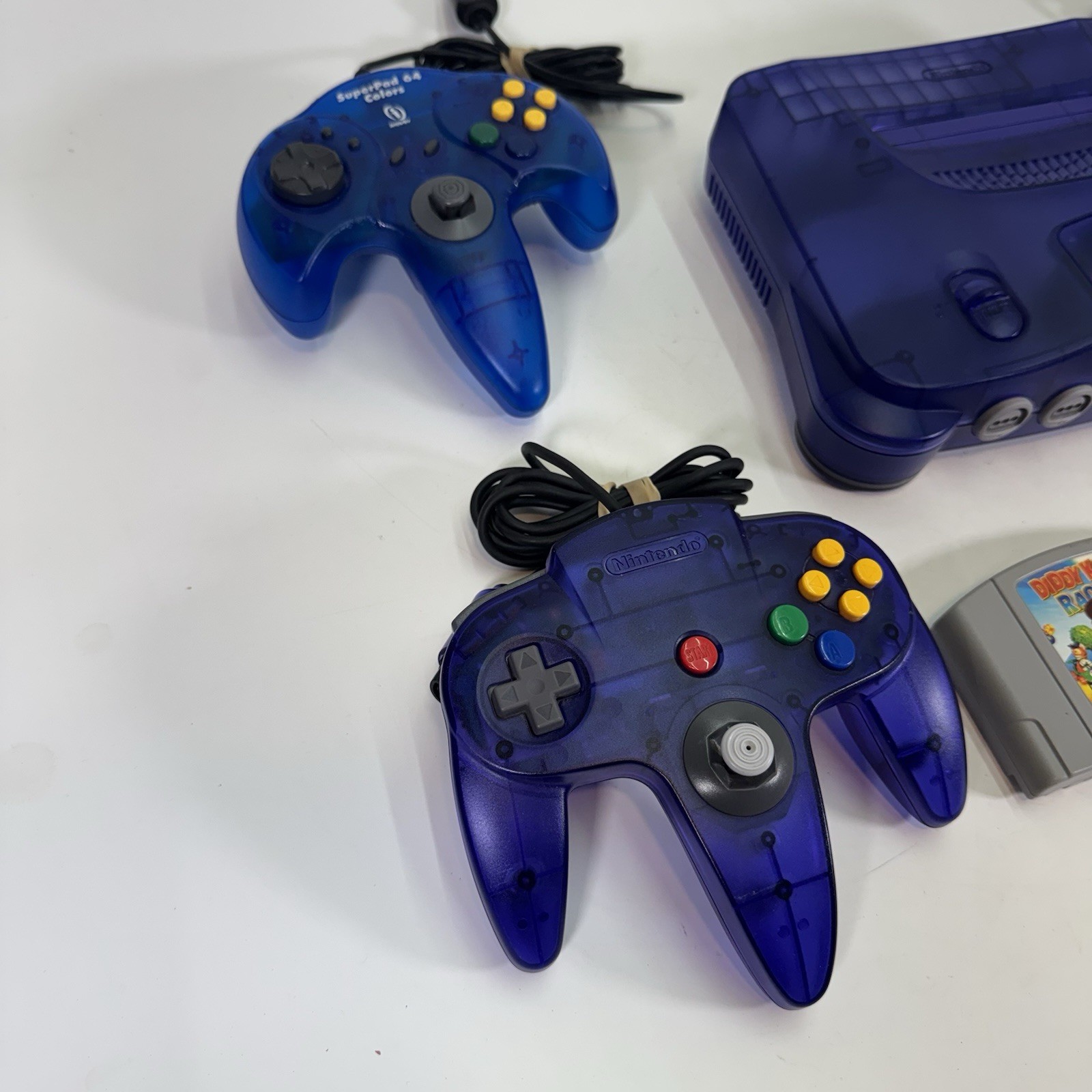 Nintedon64 N64 Midnight Blue Console NUS-001 (USA) 2 Controllers 2 Games Bundle