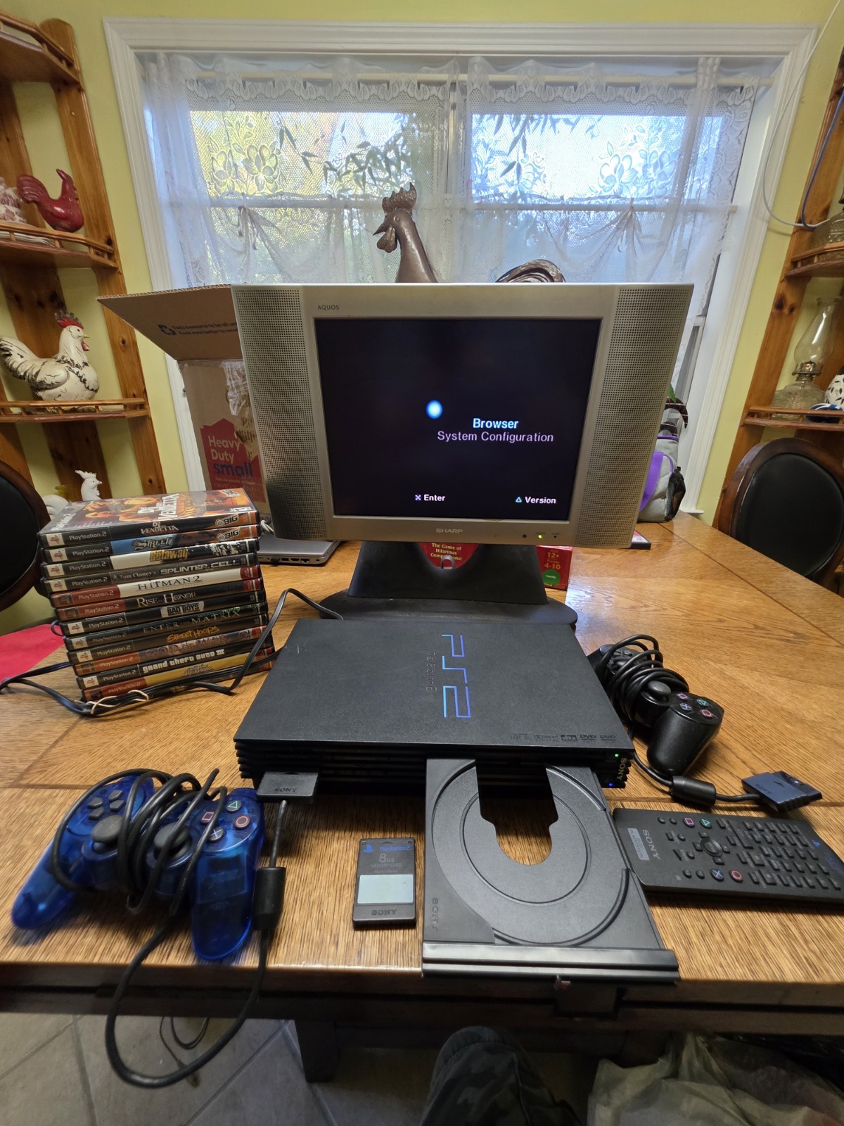 Sony PlayStation 2 SCPH-30001 BUNDLE 13 GAMES CIB W/ 2 CONTROLLERS MEMORY REMOTE
