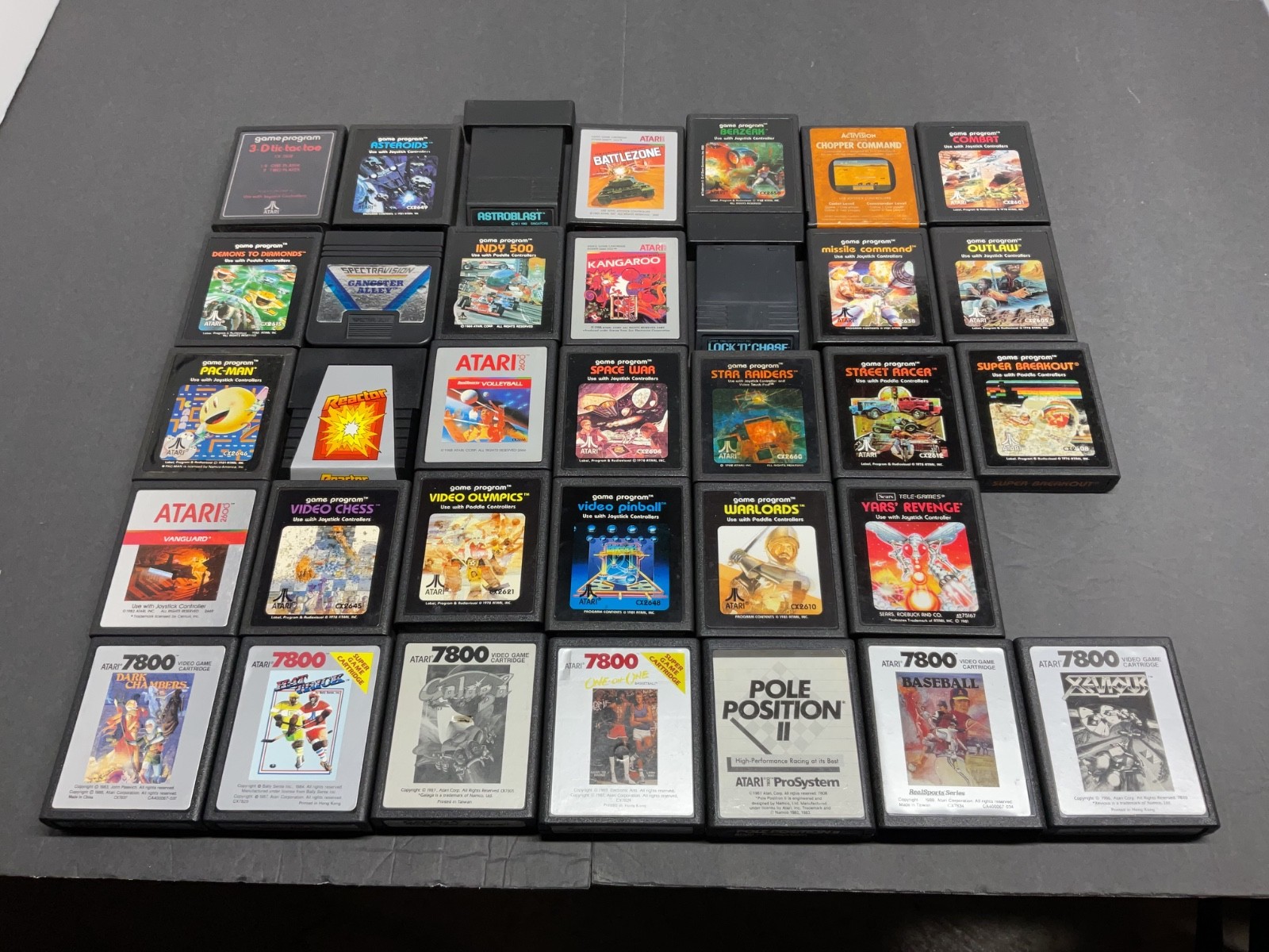 ATARI 7800 Pro System Console 34 Games and Manuals Tested Working