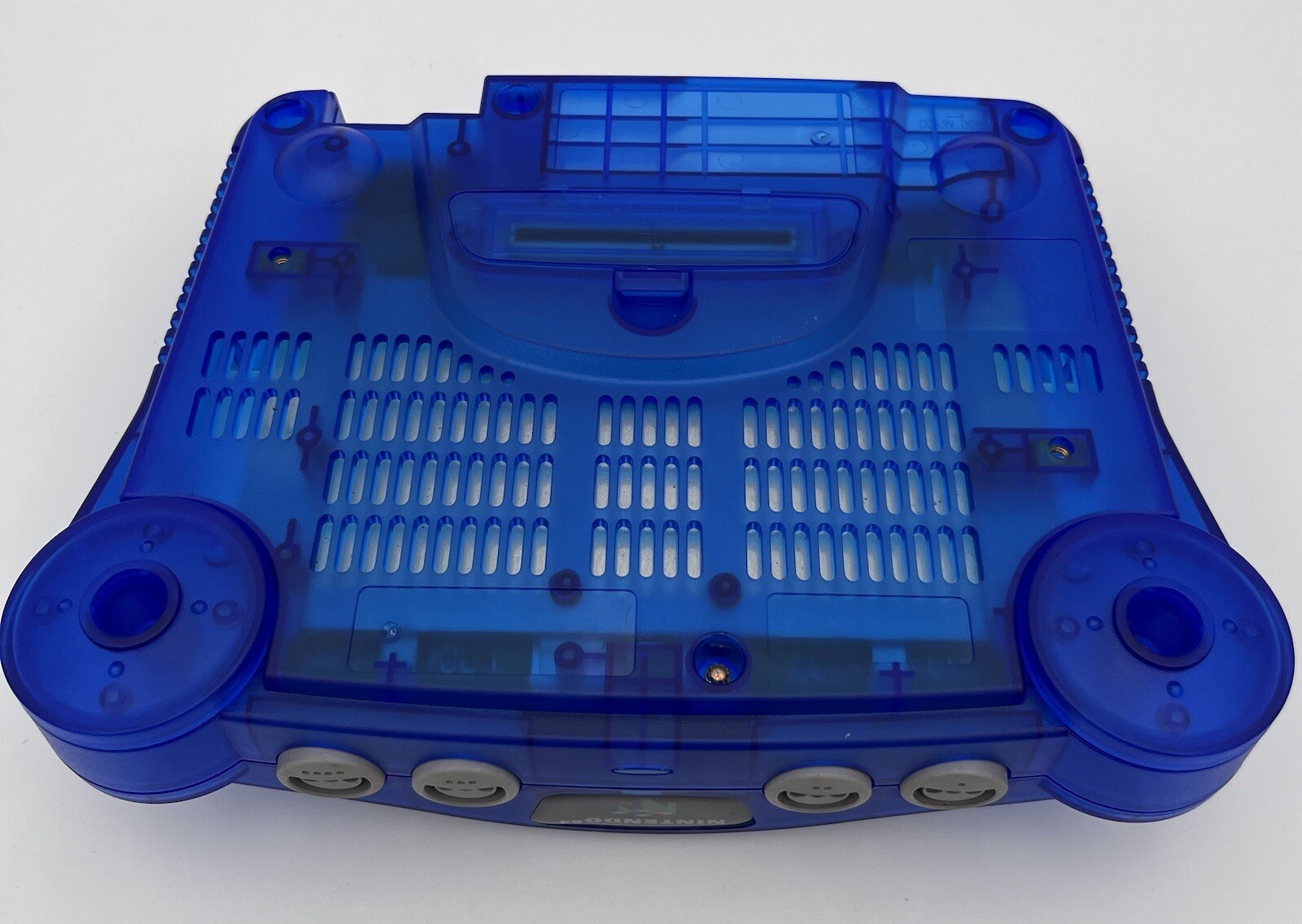 N64 W/ Mario Party 1 & 2 Party Pack Translucent BLUE Nintendo-64 Console System