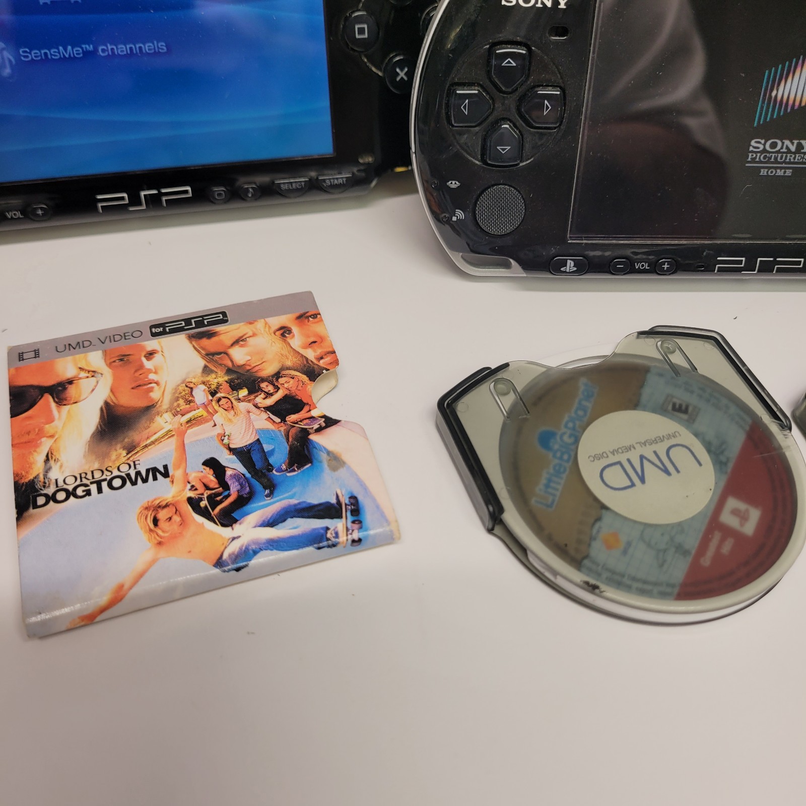 Sony PSP-3001 & PSP-1001 System Bundle W/ Storage, Game, DVD and Charger Read!
