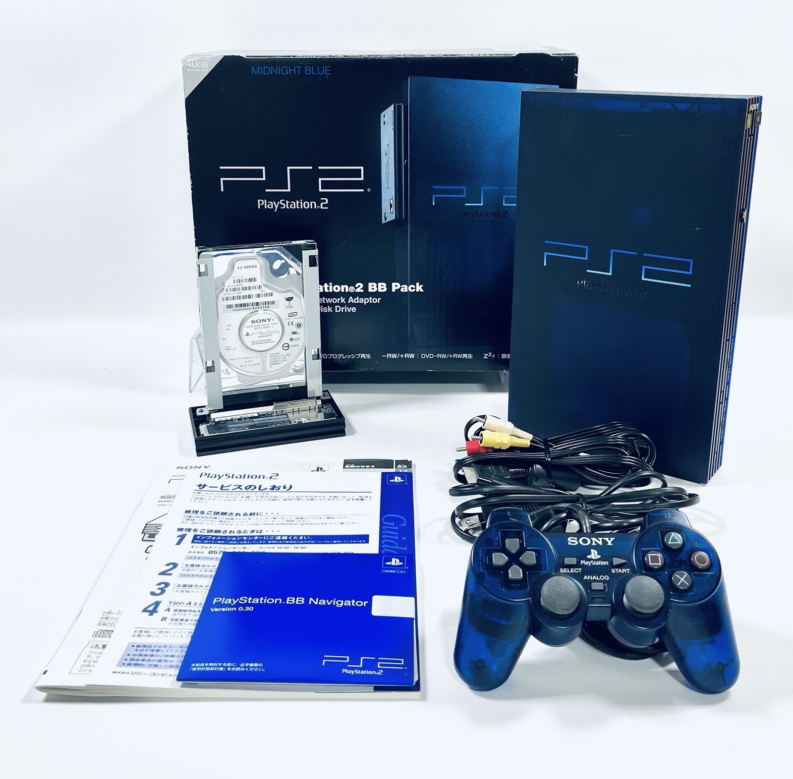 Sony PlayStation 2 PS2 SCPH-50000 Midnight Blue Limited Console Boxed Tested