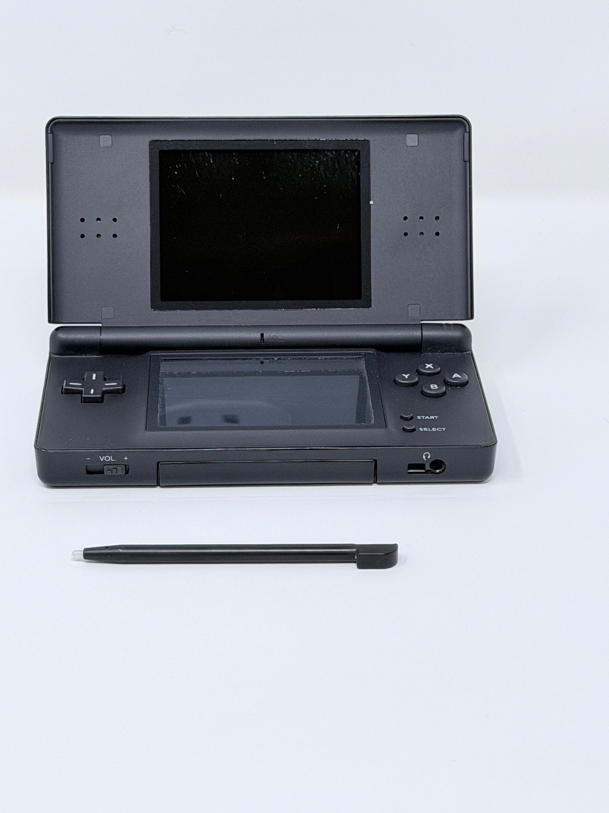 Nintendo DS Lite Handheld Console -Onyx Black W/ Charger & Case- TESTED & WORKS