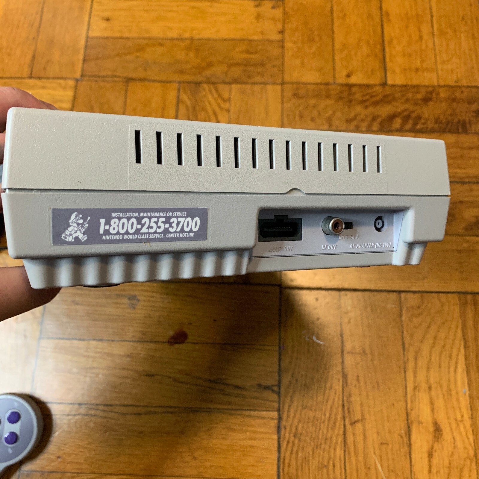 Super Nintendo SNES Original Console OEM System Set w/ Mario World & Donkey Kong
