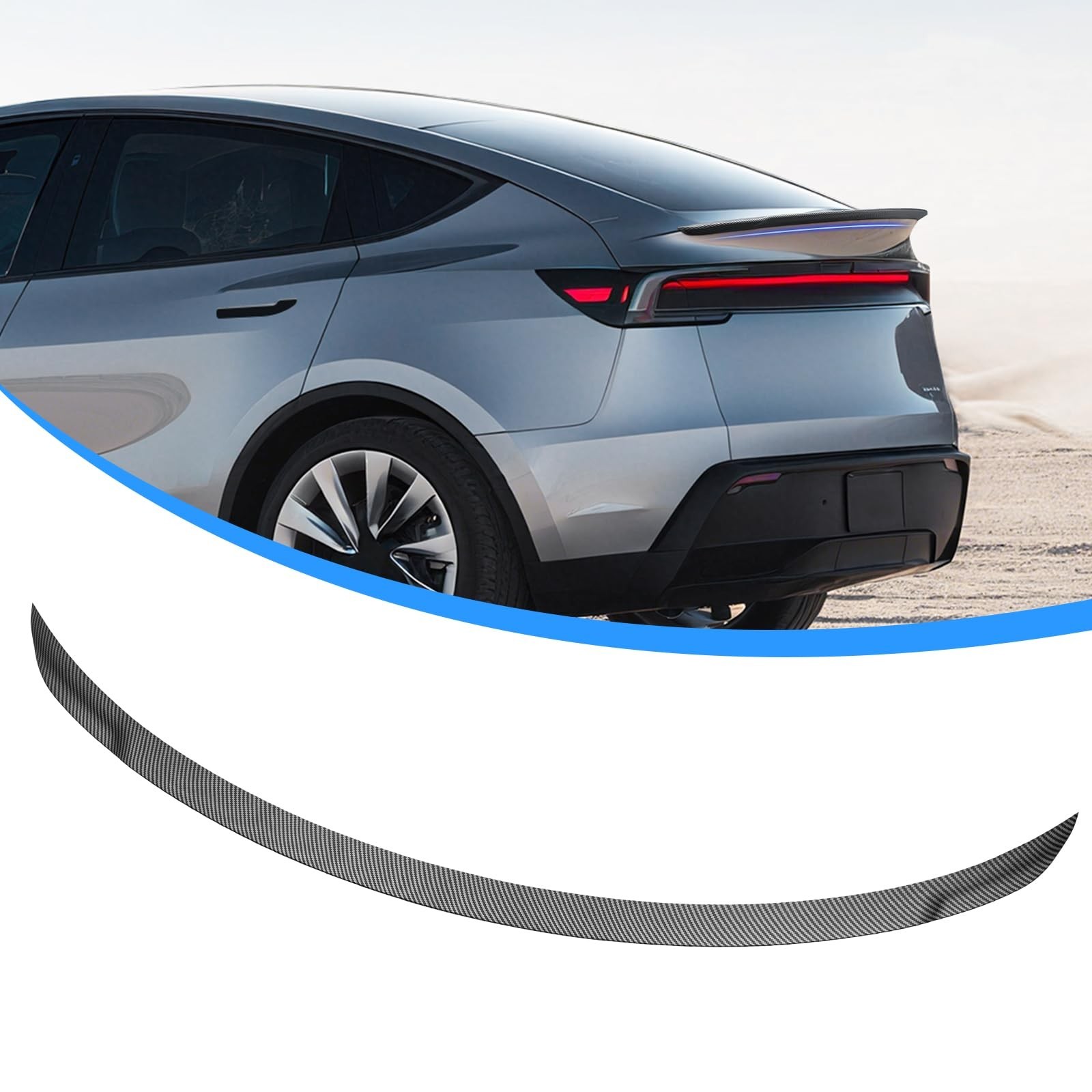 Spoiler for Tesla Model Y Juniper 2026 Premium ABS Plastic with Matte Carbon …