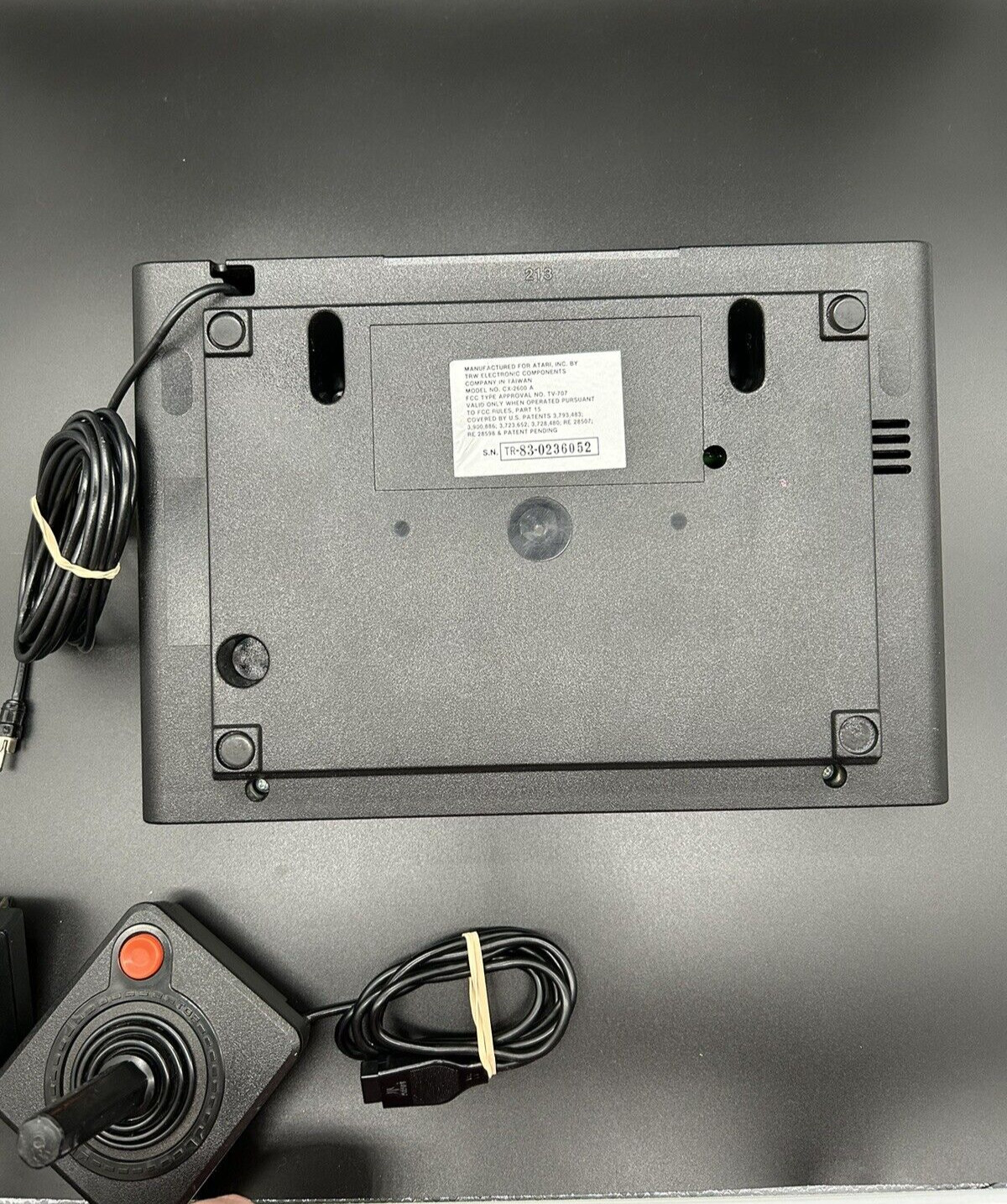 Atari 2600 Darth Vader Black Console 1 Controller OEM Power Cord Tested WORKS!!!