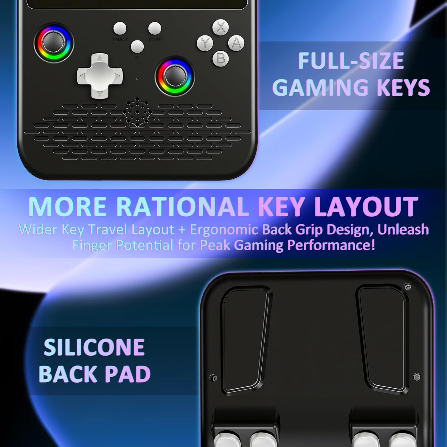 H5 Retro Gaming Console, 5.0 Inch IPS HD Screen Handheld Game Console, 256GB TF