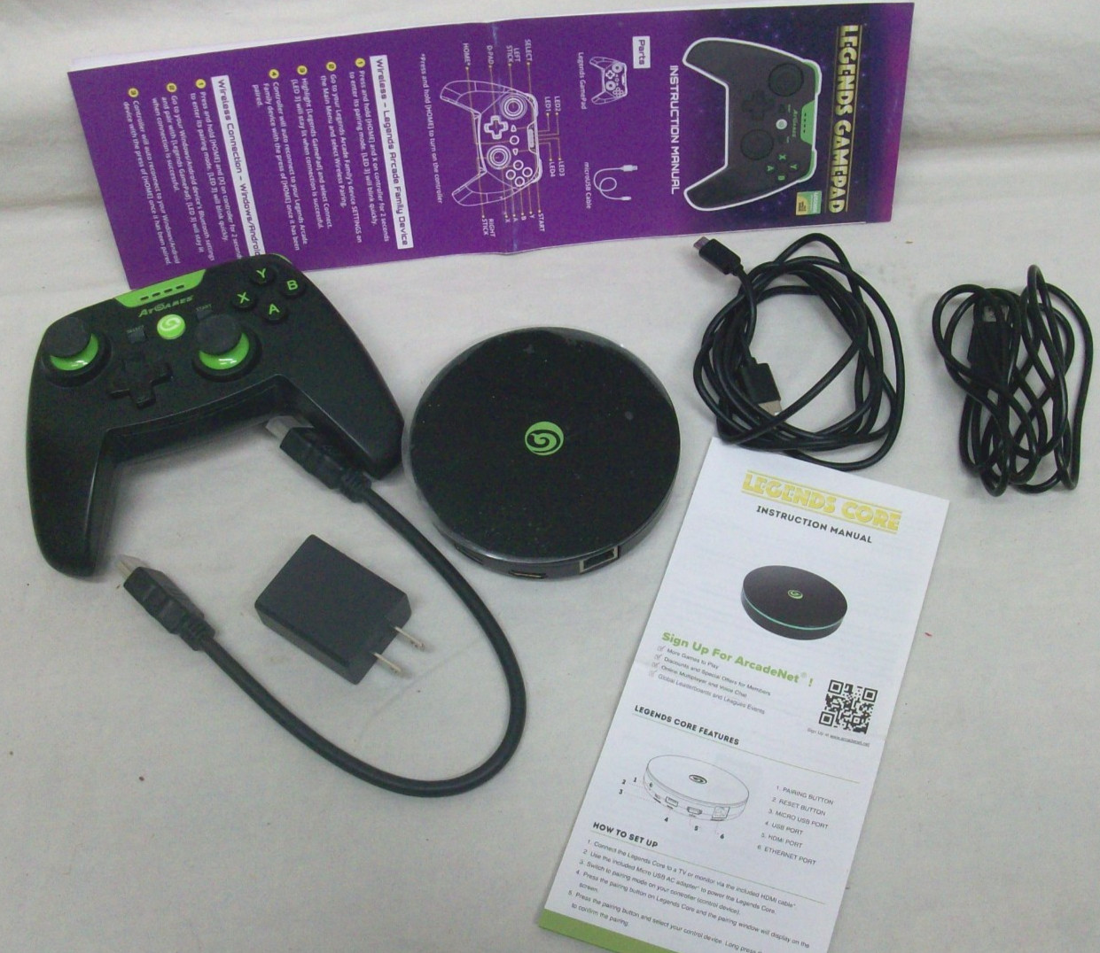AtGames Legends Core Plus Gamepad & Streaming Arcade Console, Black EXL Cond.