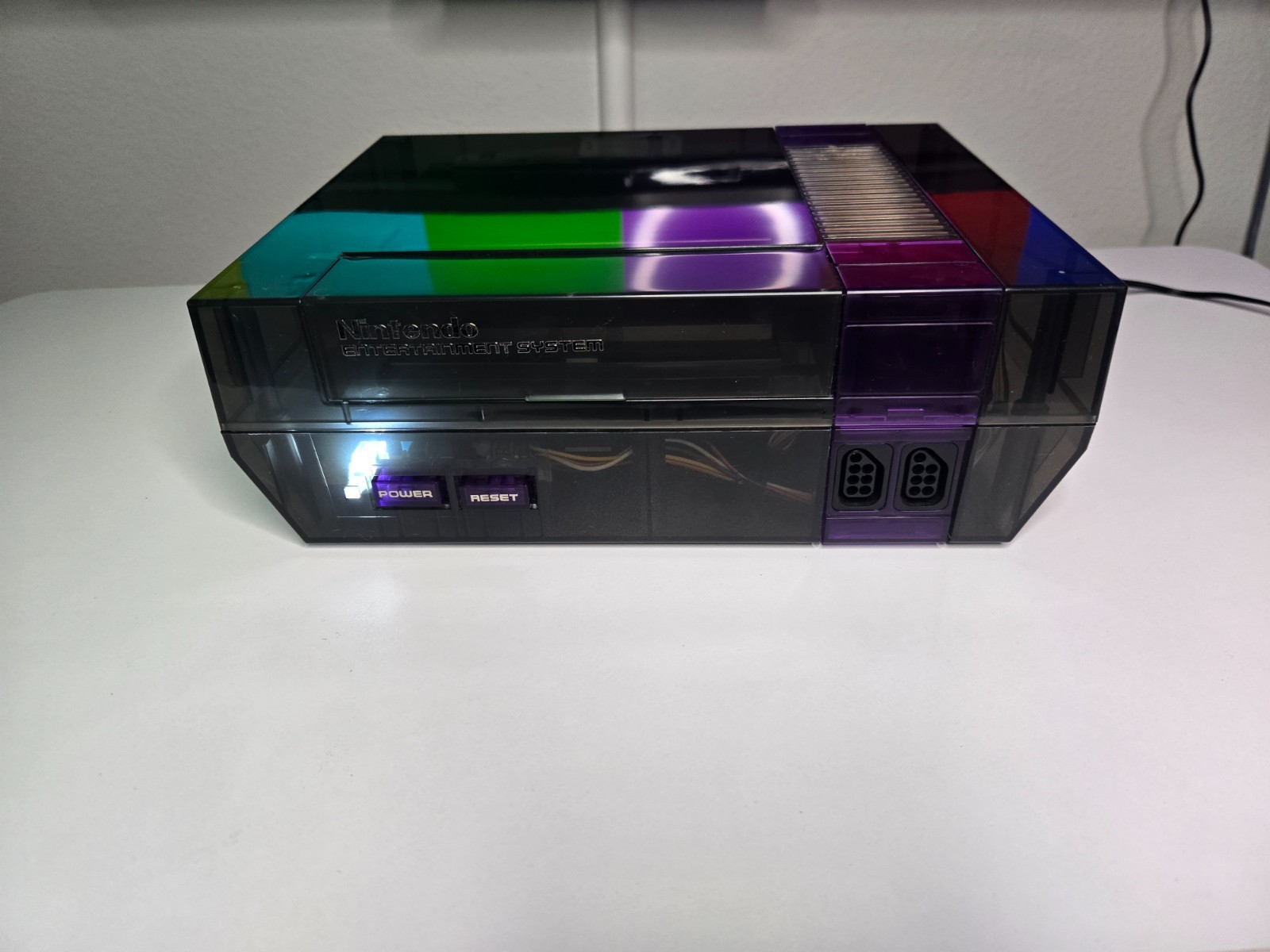 Clear Black / Purple Nintendo Entertainment System NES Console Games Bundle