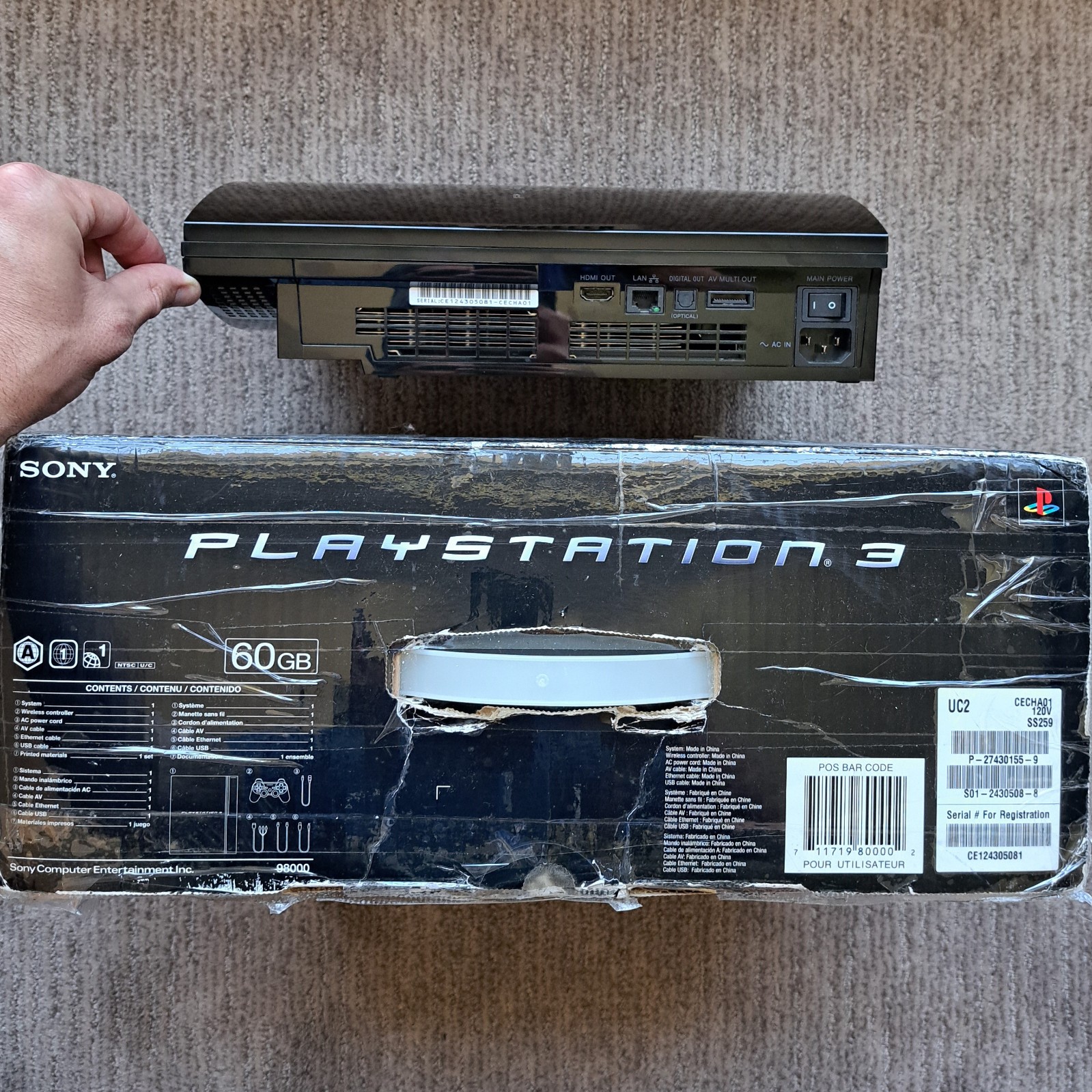 Sony PlayStation 3 250GB Console PS3 CECHA01 Backwards Compatible READ PS2 ISSUE