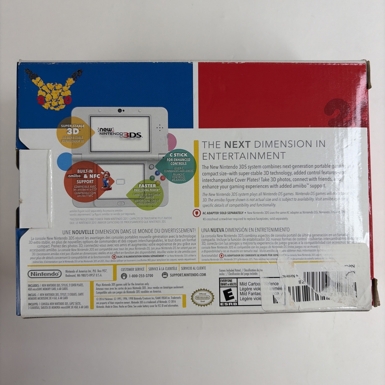 New Nintendo 3DS Pokemon 20th Anniversary Edition System Manual CIB plates