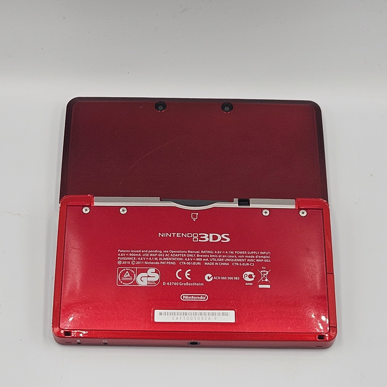 Nintendo 3DS Metallic Red – CTR-001 – Enhanced System – SD + 32GB Micro SD