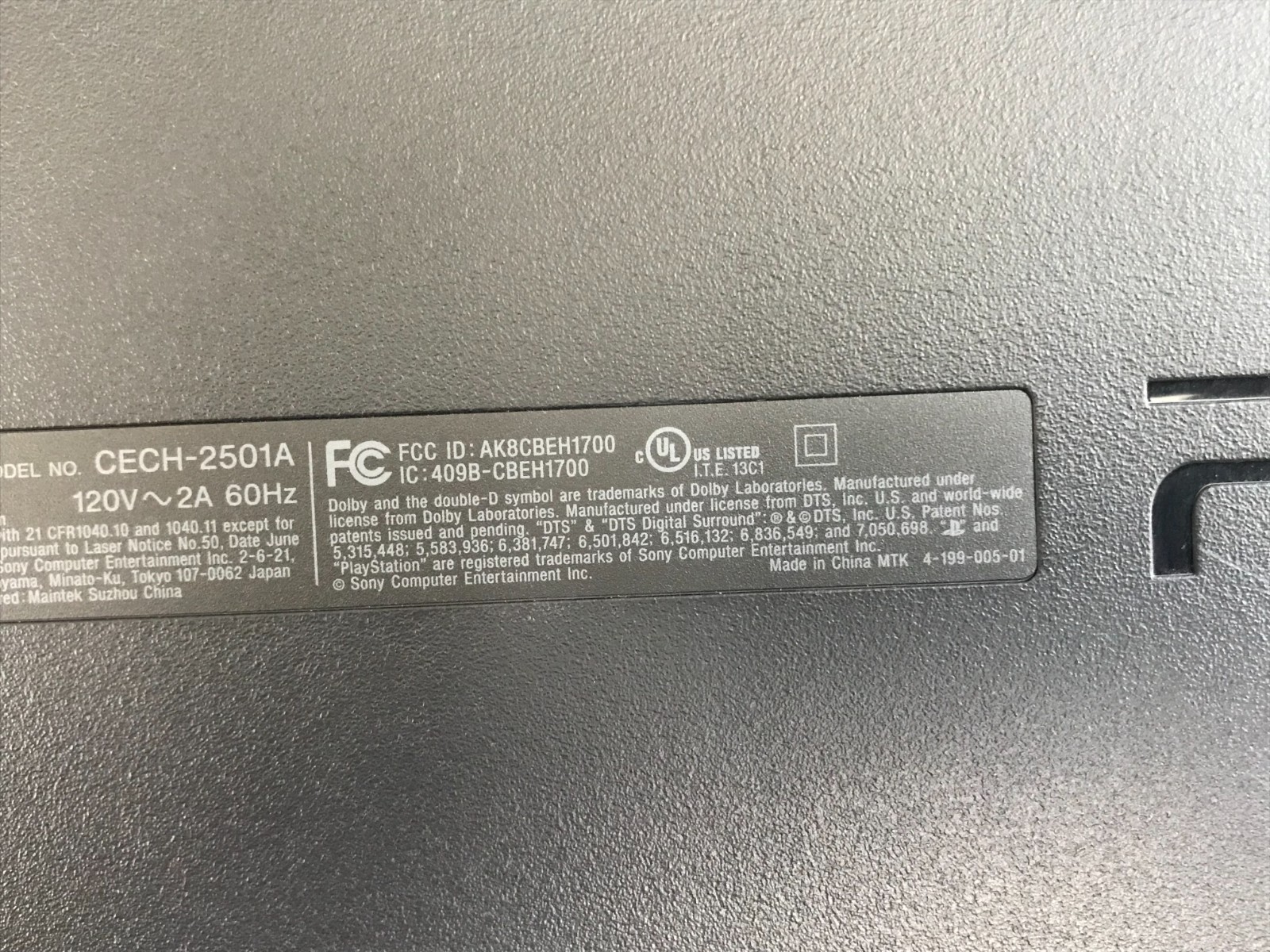 Sony PlayStation 3 PS3 160GB Console CECH-2501A w/ Sniper 2 Game *Read* – O492