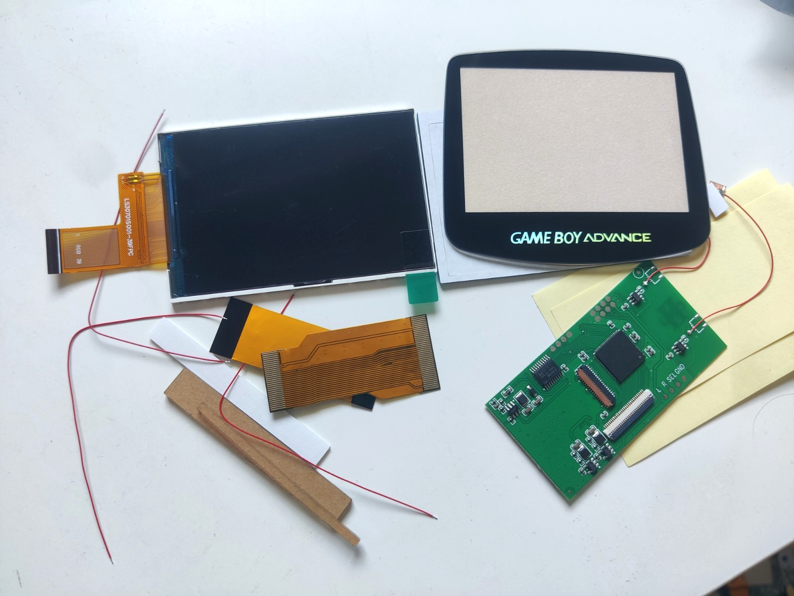GBA V5 IPS 3.0 Laminated LCD Screen Kit 720×480 No Solder Backlight Upgrade