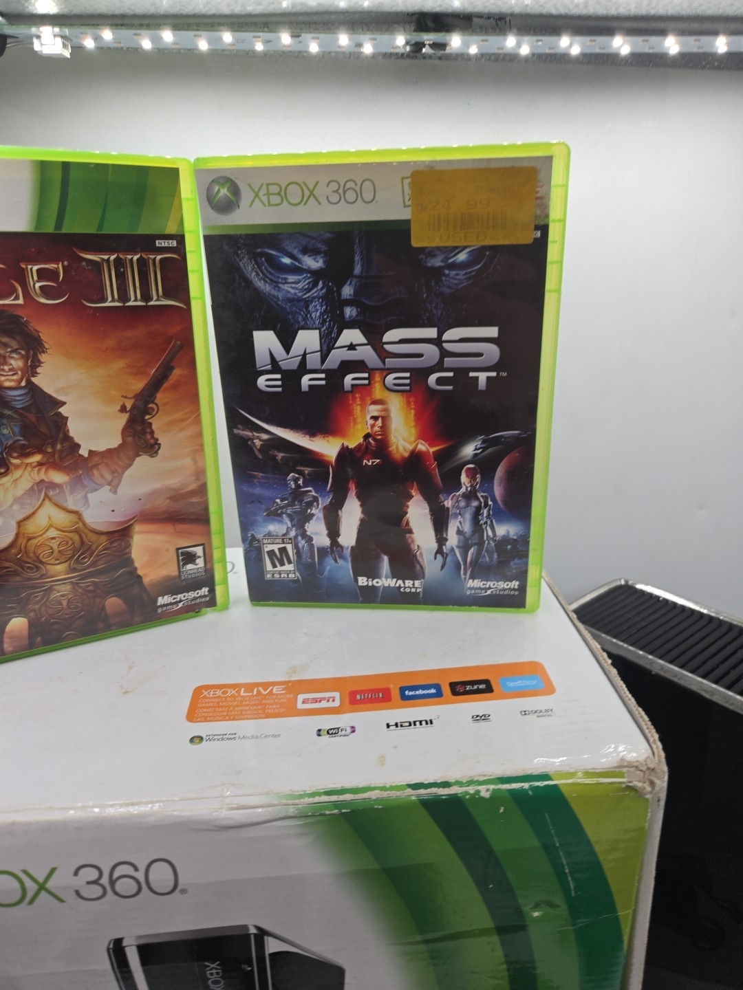 Microsoft Xbox 360 Launch Edition 250GB Glossy Black Console In Box Bundle Games