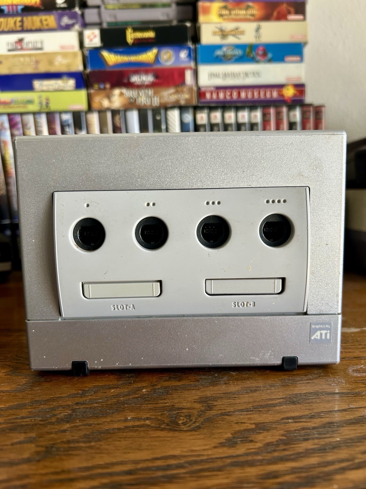 Nintendo GameCube DOL-101 Platinum With Matching Controller & Memory Card