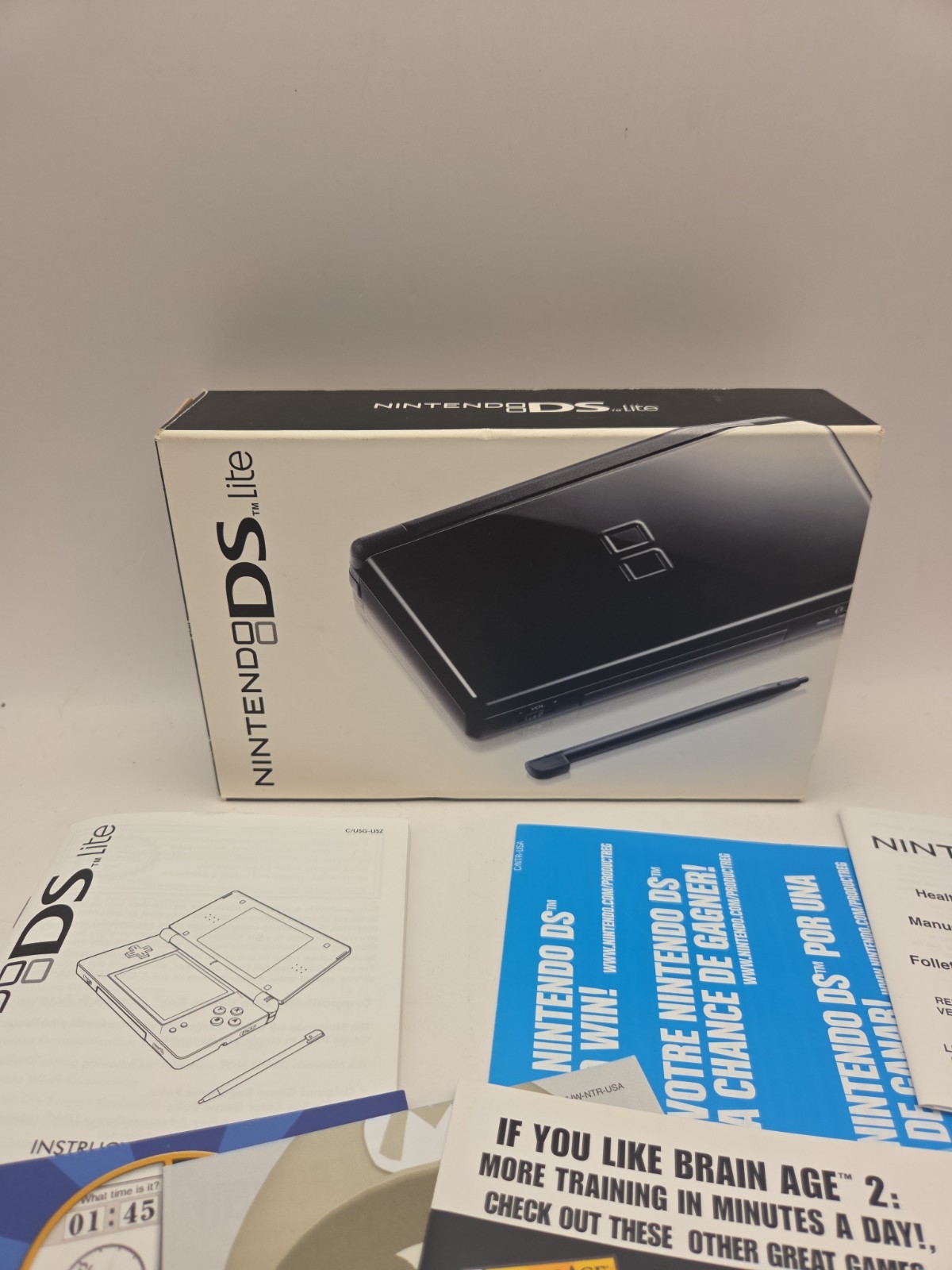Nintendo DS Lite System – Black In Box CLEAN!