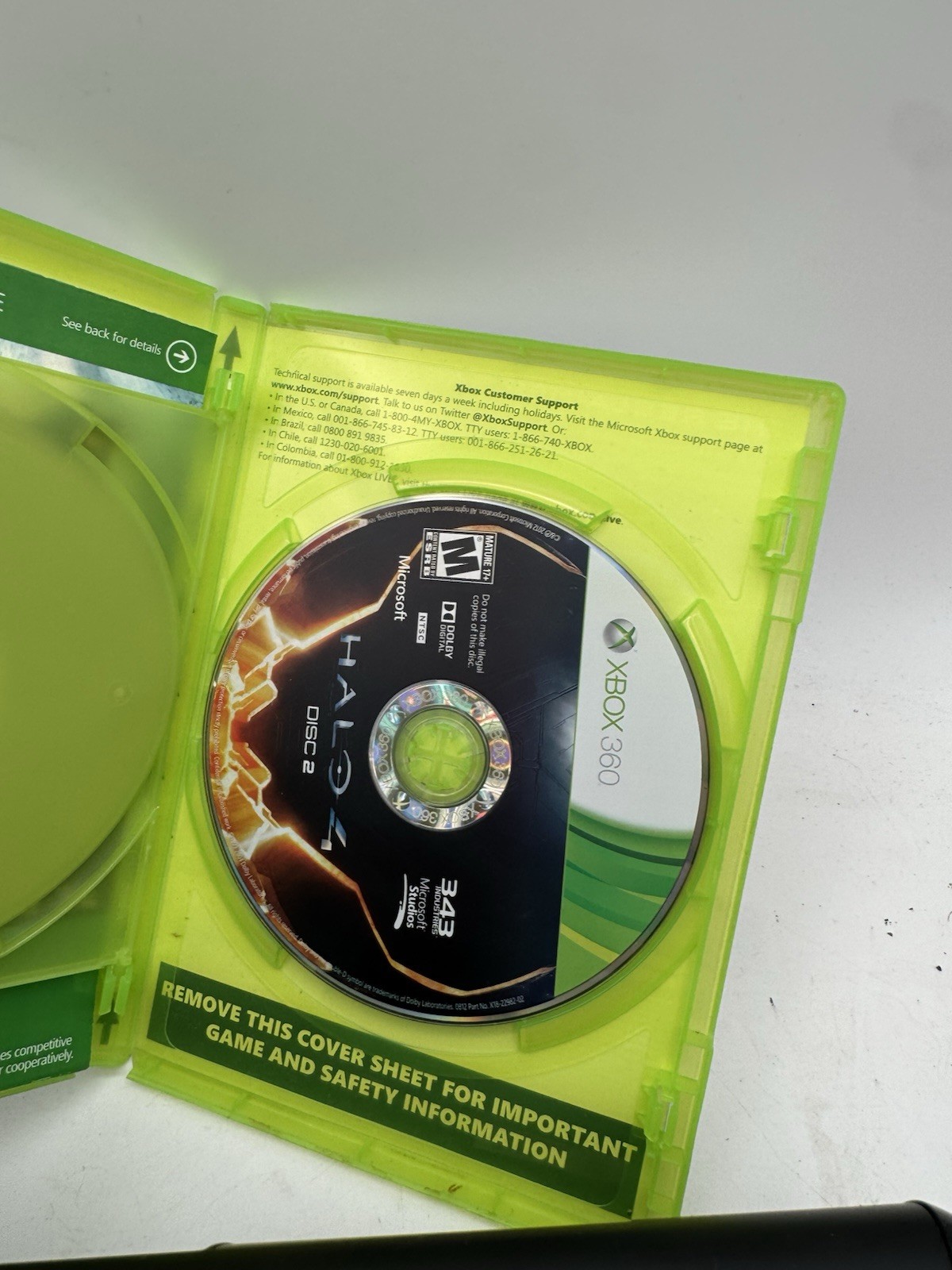 Xbox 360 S Slim Console OEM White Controller Halo 4 Tested Working