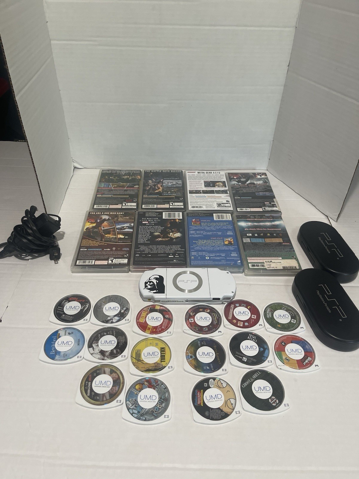 Star Wars Limited Edition Darth Vader PSP-2001 Bundle 20+ UMD’s READ, Chk Img