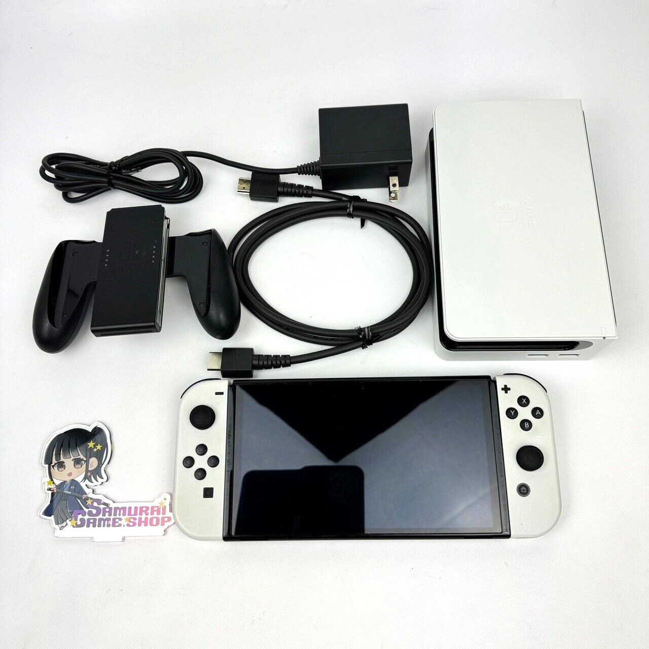 Nintendo Switch OLED Console Dock Grip Charger HDMI Choice Set Scratches Screen