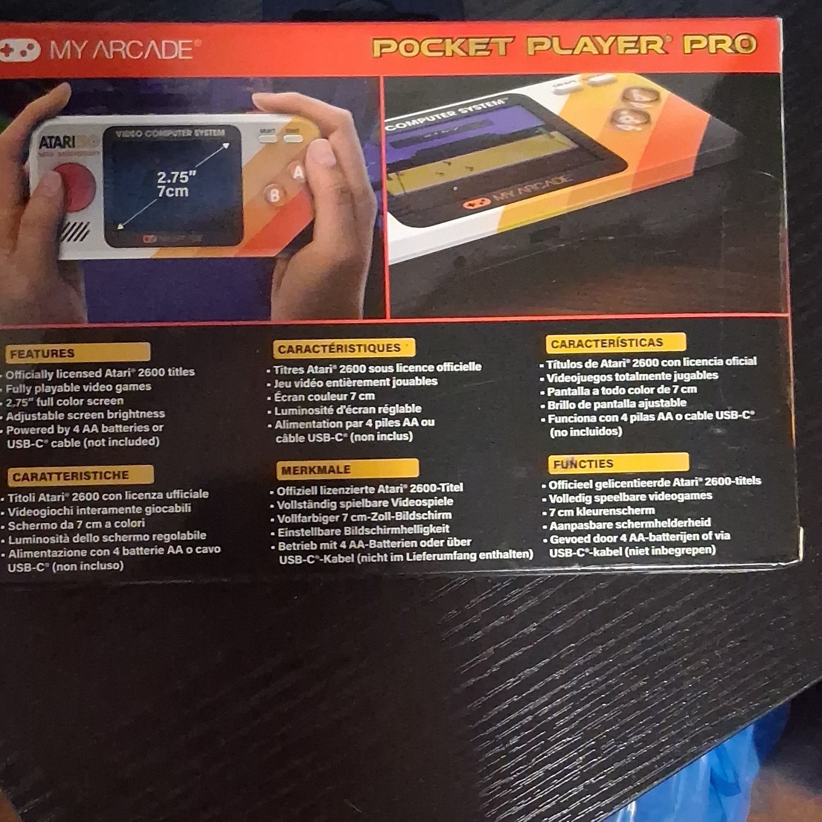 My Arcade Atari 50th Anniversary Pocket Pro Handheld System – Multi-Color