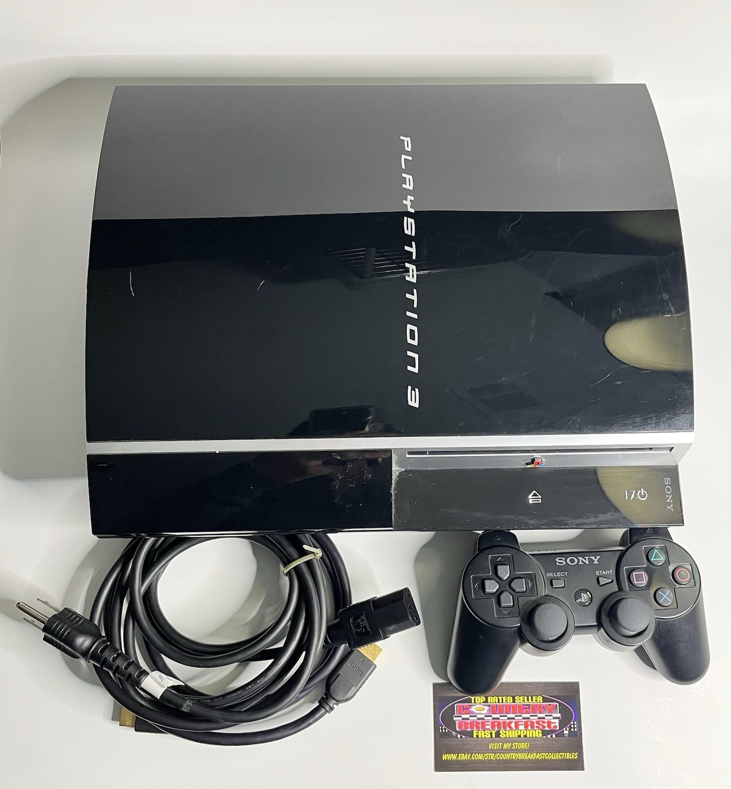 Sony Playstation 3 PS3 CECHK01 80GB Fat Console w/ Controller HDMI Tested Nice!