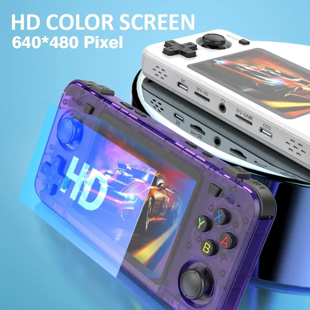 RK3326 Retro Handheld Console with 15000+ Games, 64GB/128GB, 3000mAh Battery