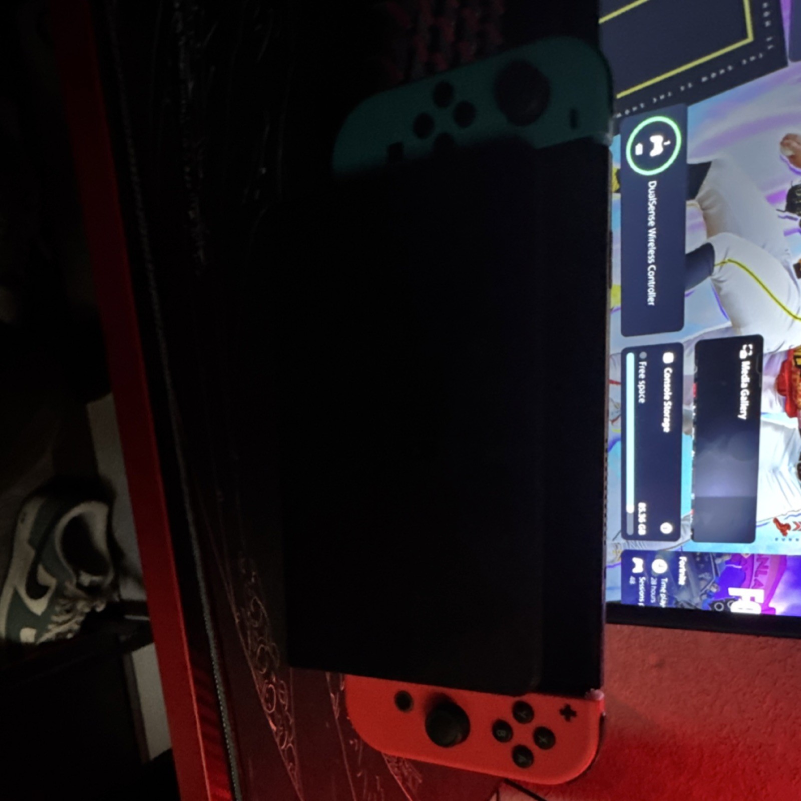 Nintendo Switch Console Wi-Fi Red & Blue Joy-Con HDMI USB-C Headphone Jack