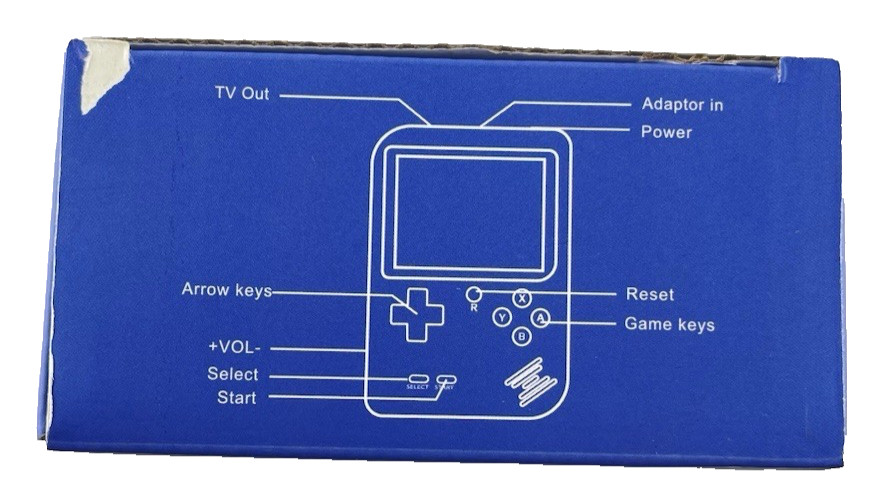 Game Box Plus- Hand Held Game System Blue With Controller/ New