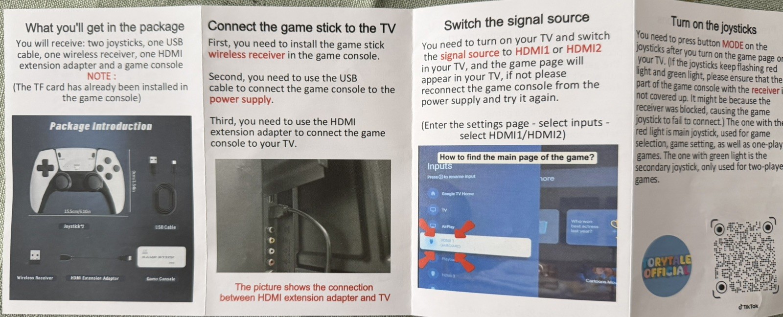 4K 64G HDMI TV Video Game Stick M15 Gaming Console Gamepad 2 Wireless Controller