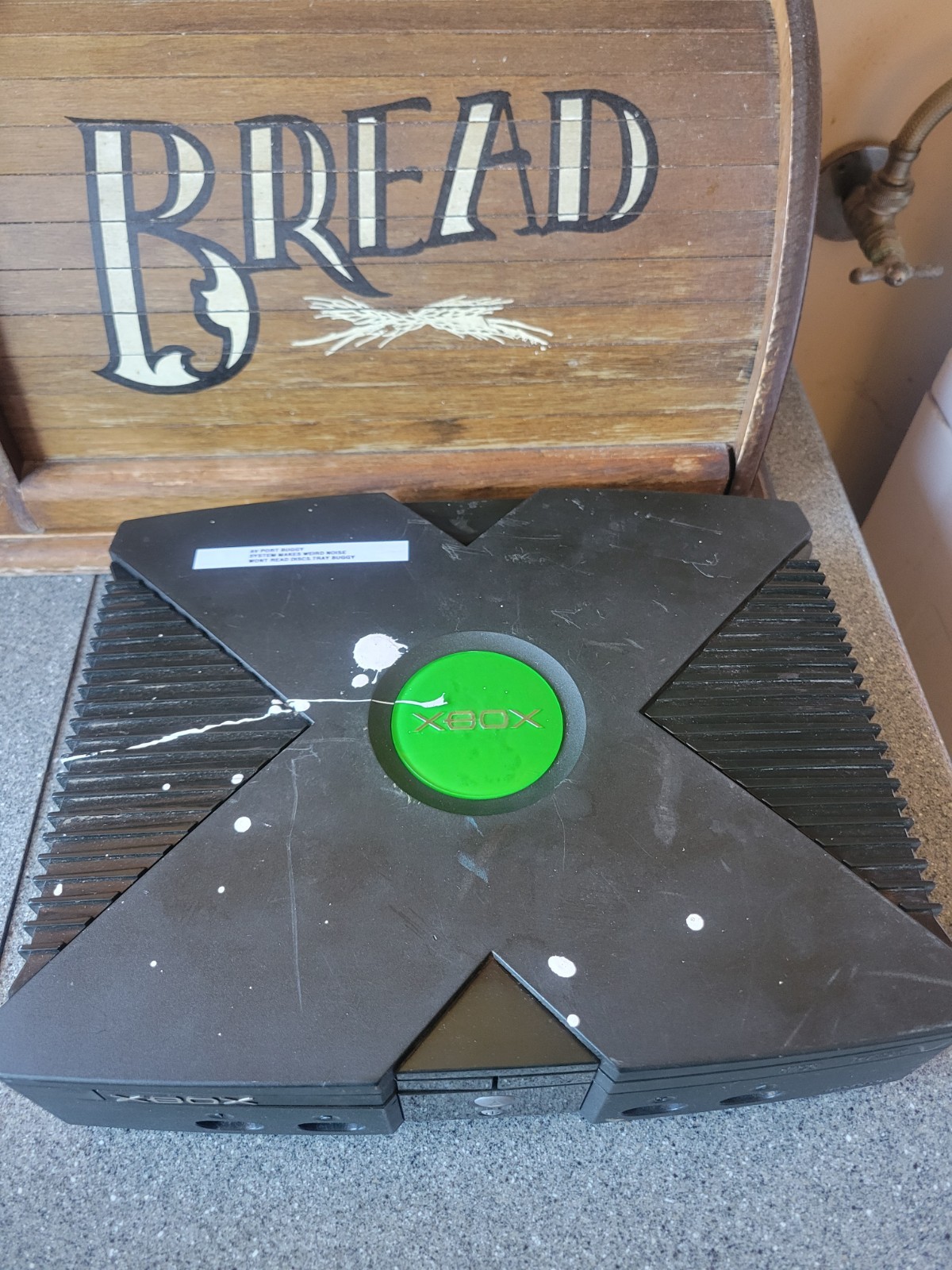 Original Microsoft Xbox Console Black System Only Needs Repair