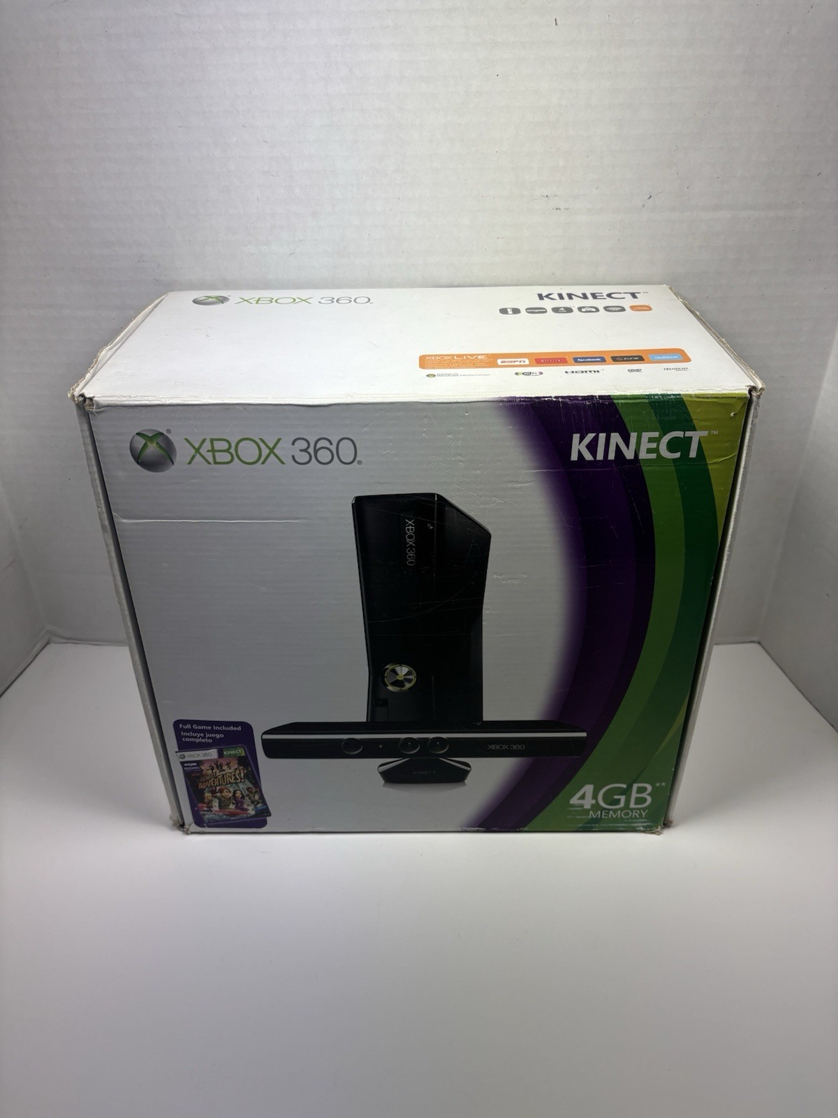 Microsoft Xbox 360 Slim Black 4gb console Bundle CIB 6 Games | Tested, No Kinect